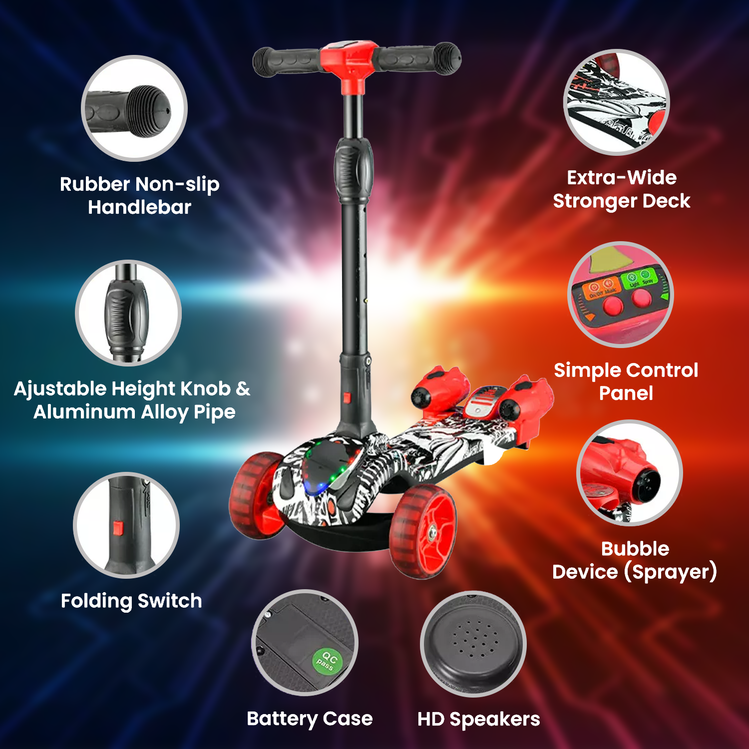 Foldable kids scooter for outdoor fun