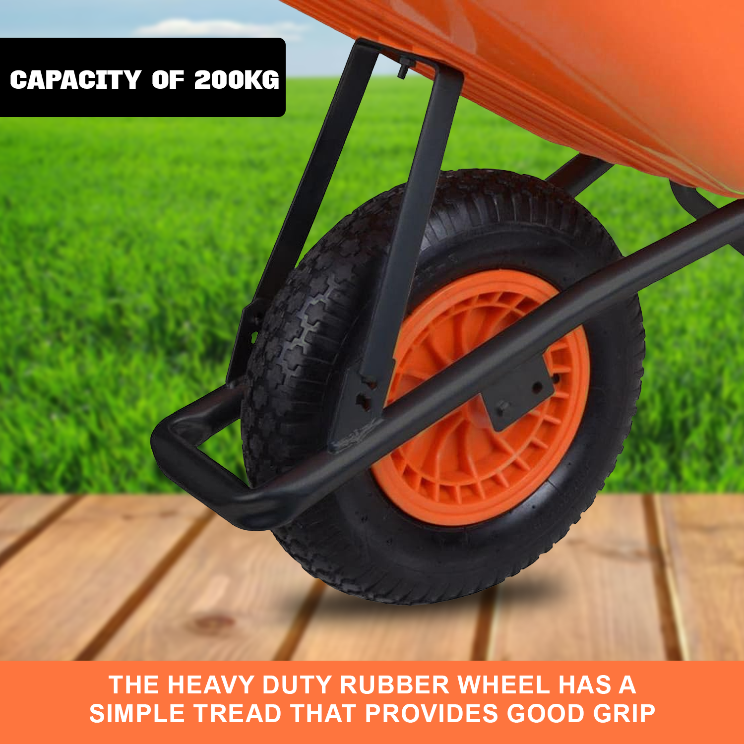 Garden cart with wheels and handles