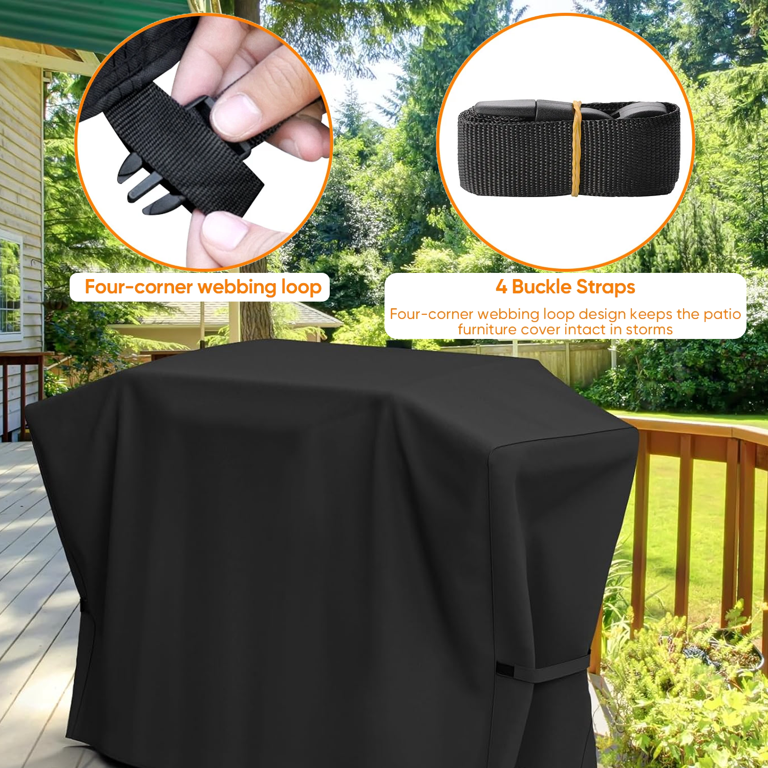 Garden table and chair protective covers