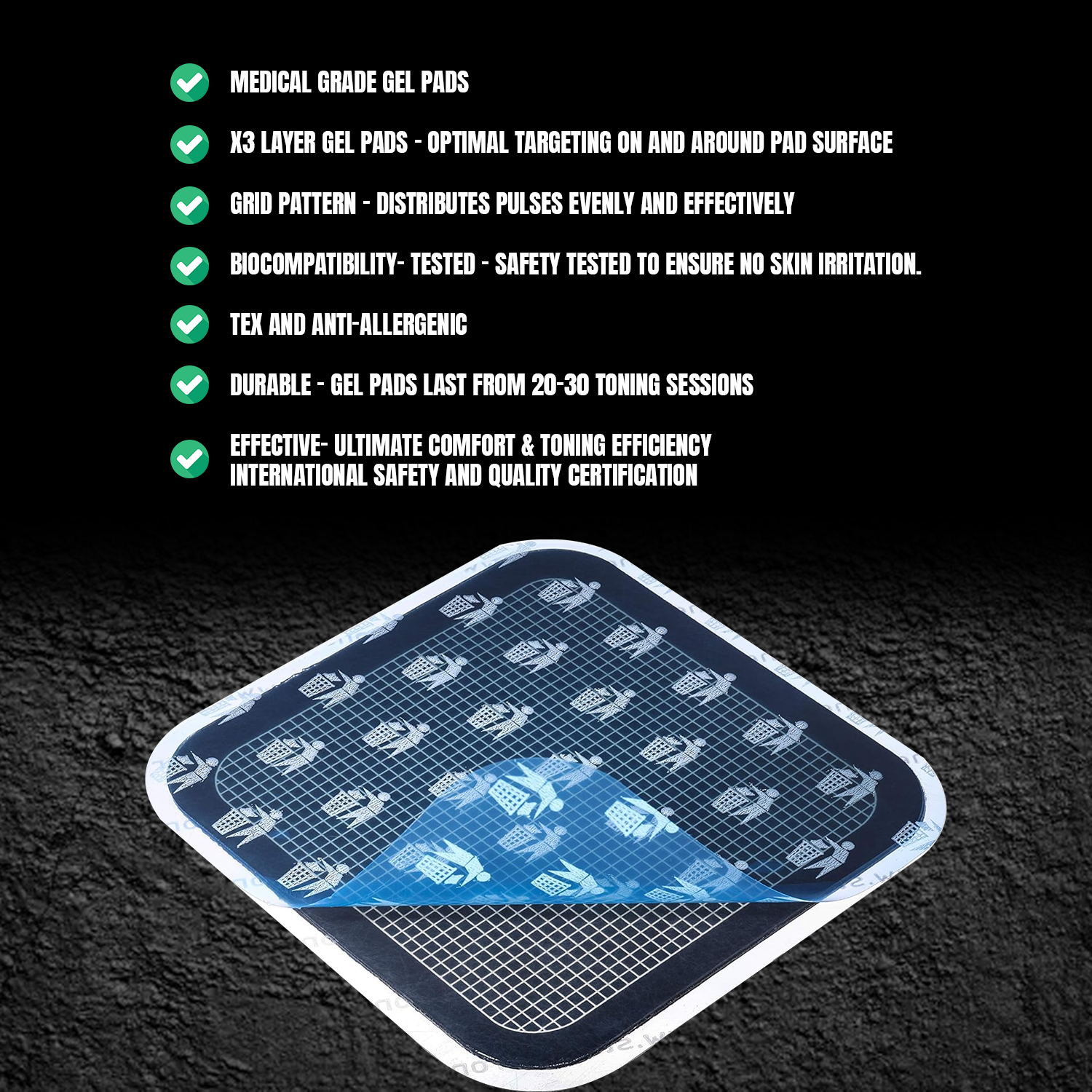 Gel pad refills for abdominal toner belt