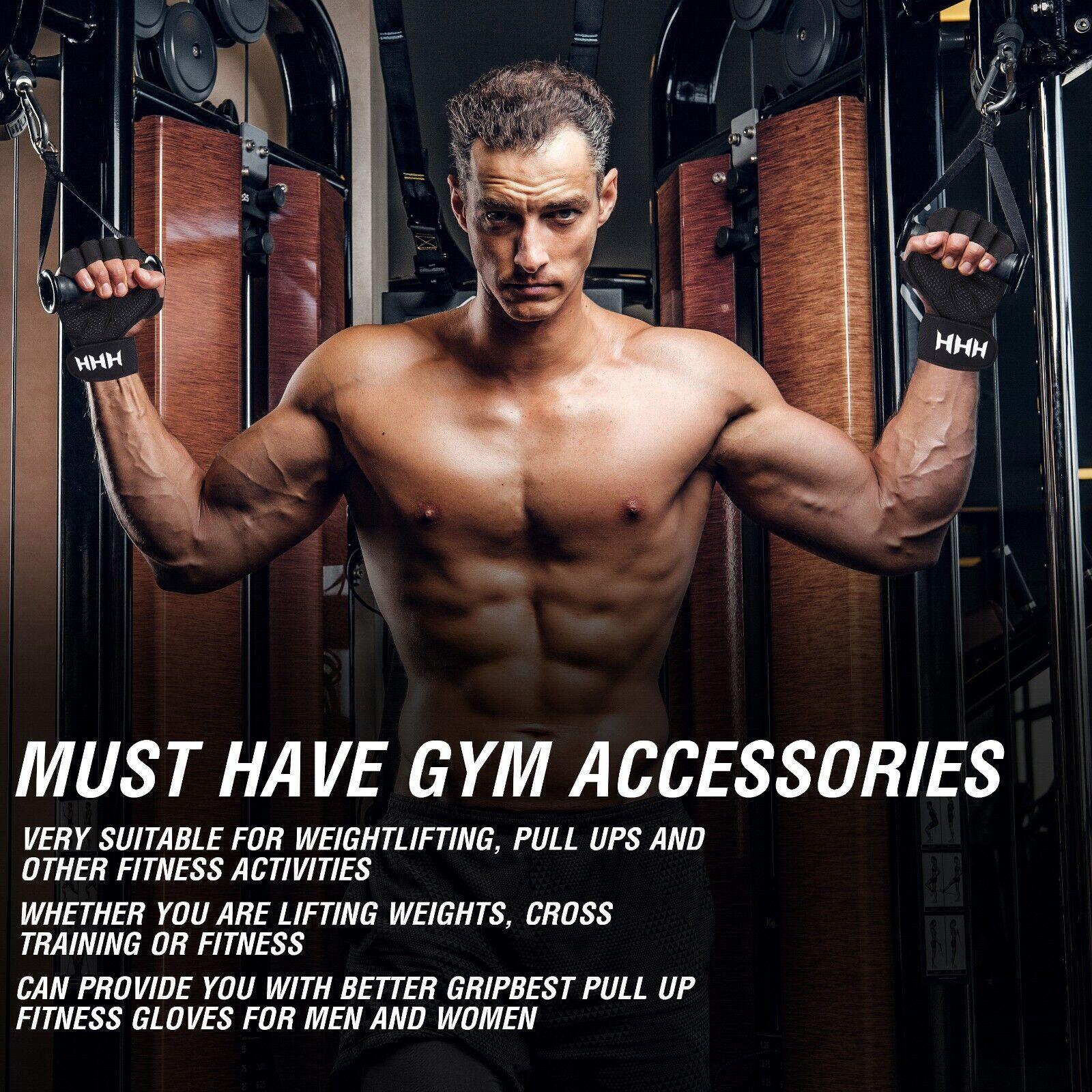Gym Gloves Wrist Support - Weight Lifting Gym Gel padded Gloves strap