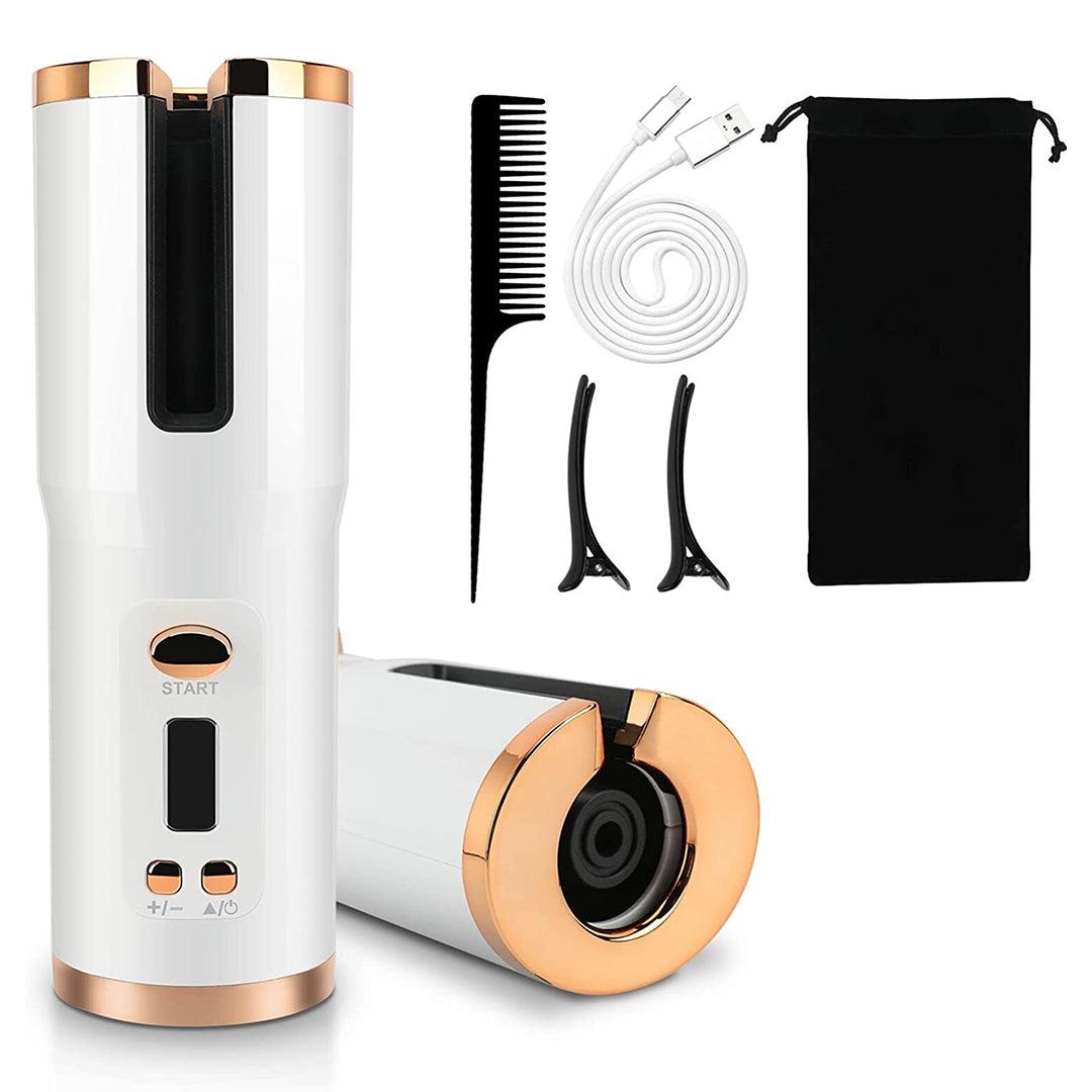 Cordless Automatic Hair Curler UK - LCD Wireless Rotating Ceramic Waver