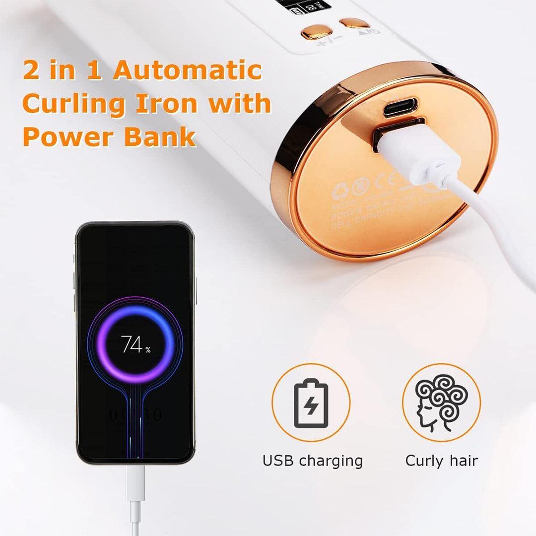 Cordless Automatic Hair Curler UK - LCD Wireless Rotating Ceramic Waver