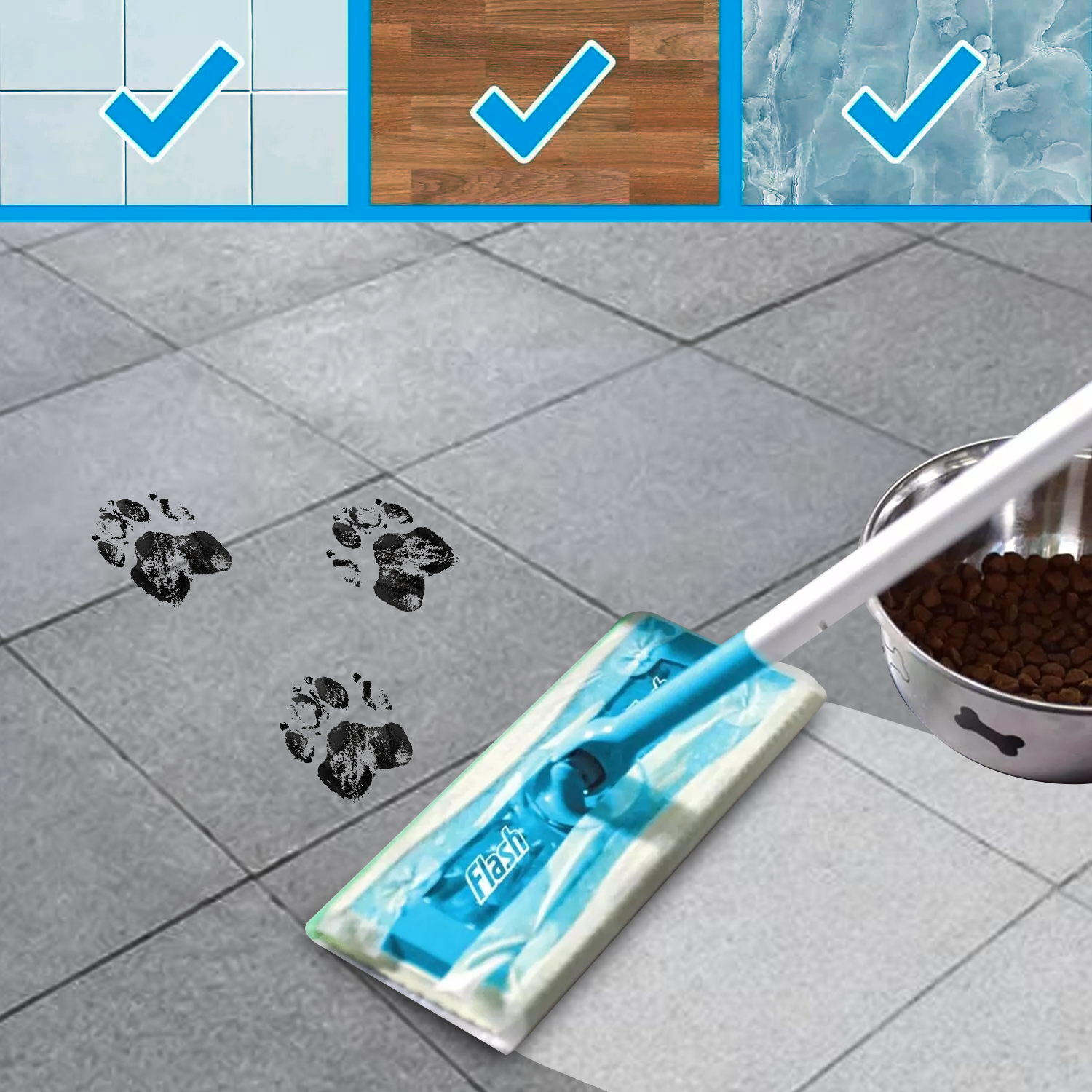 Heavy-duty mopping cloths