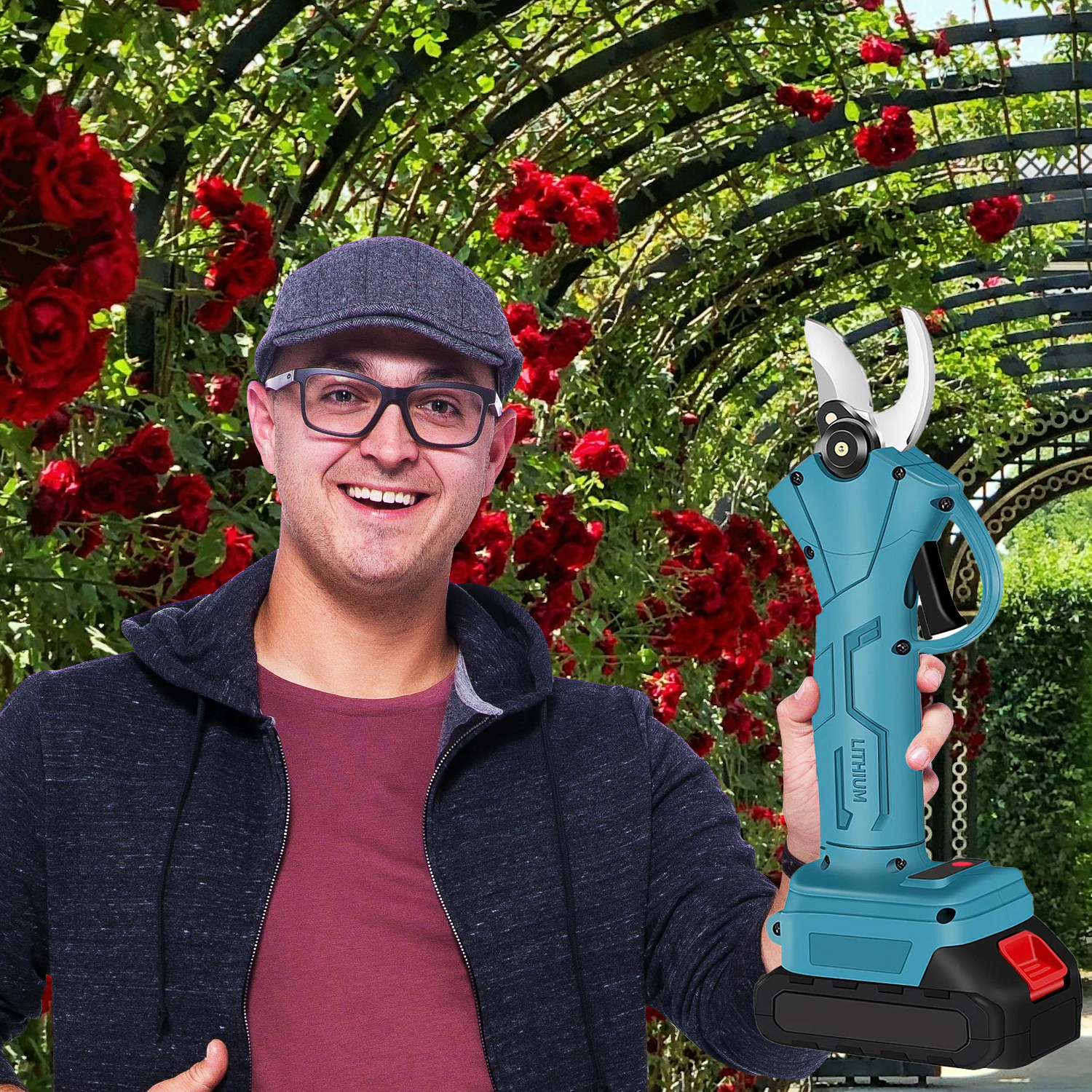 High-power electric pruner for home gardens