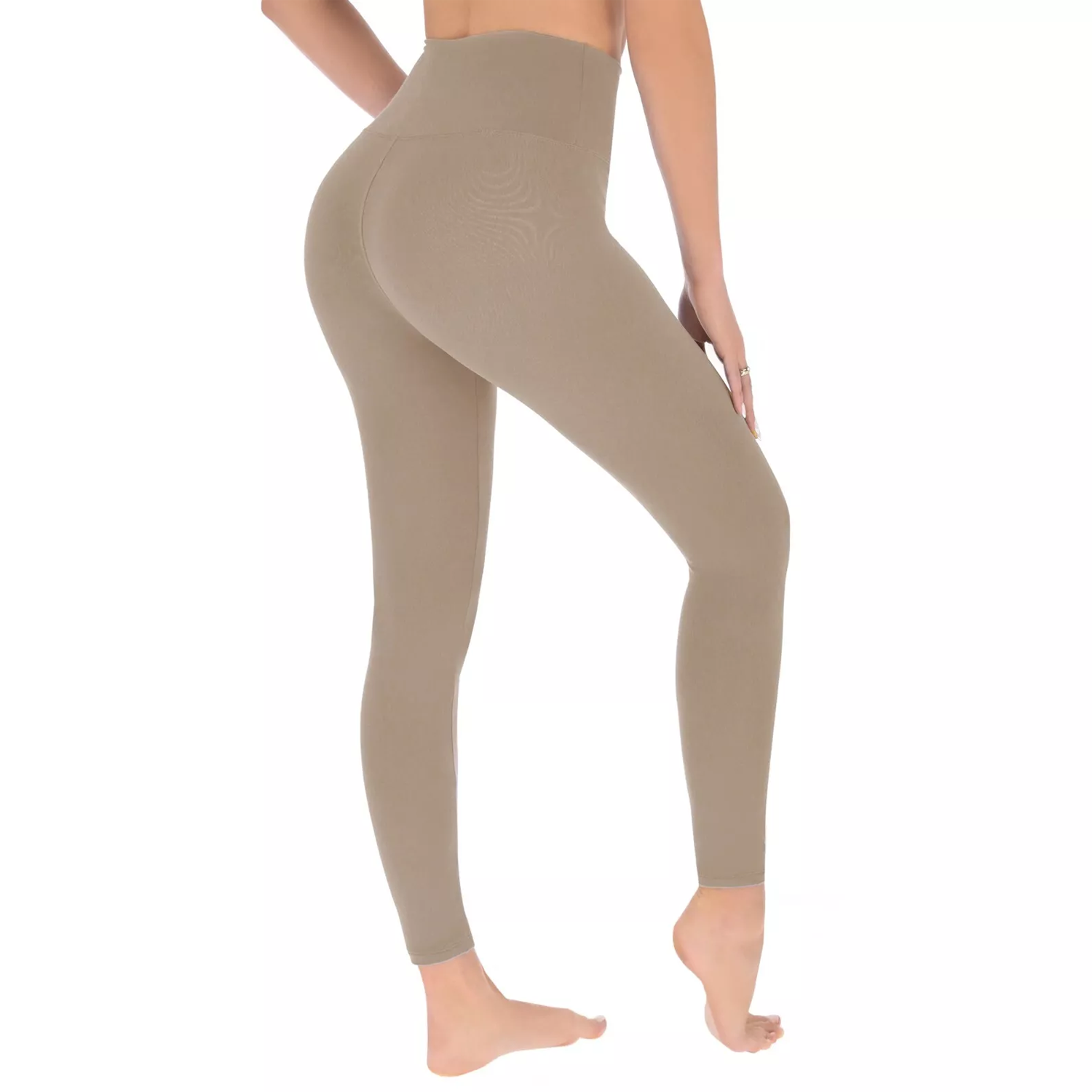 High Waisted Leggings Beige