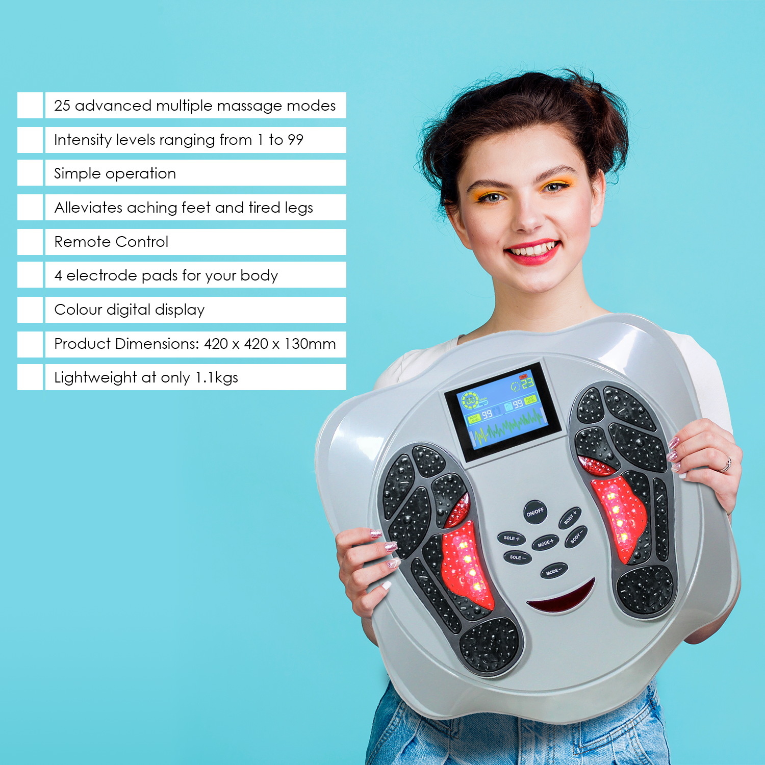 Home use foot massage and therapy device