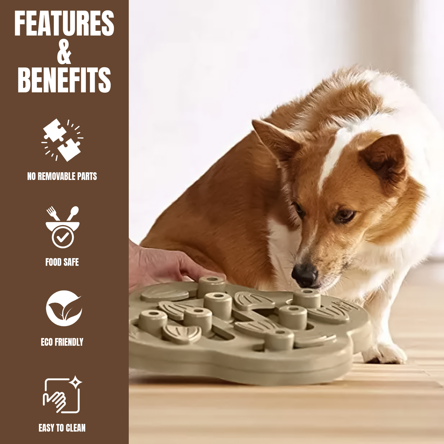 Interactive dog puzzle toy for mental stimulation