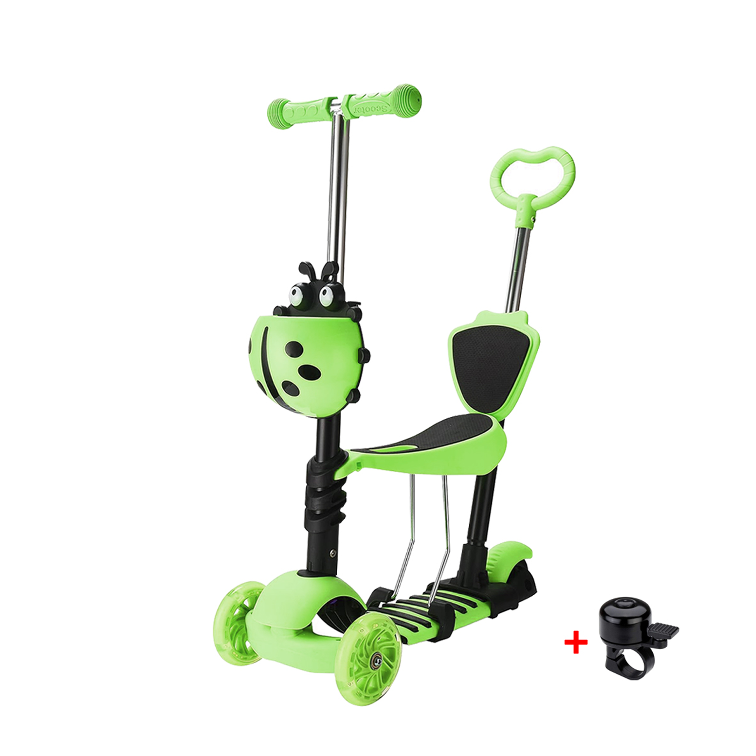 Kids push scooter with adjustable handlebar