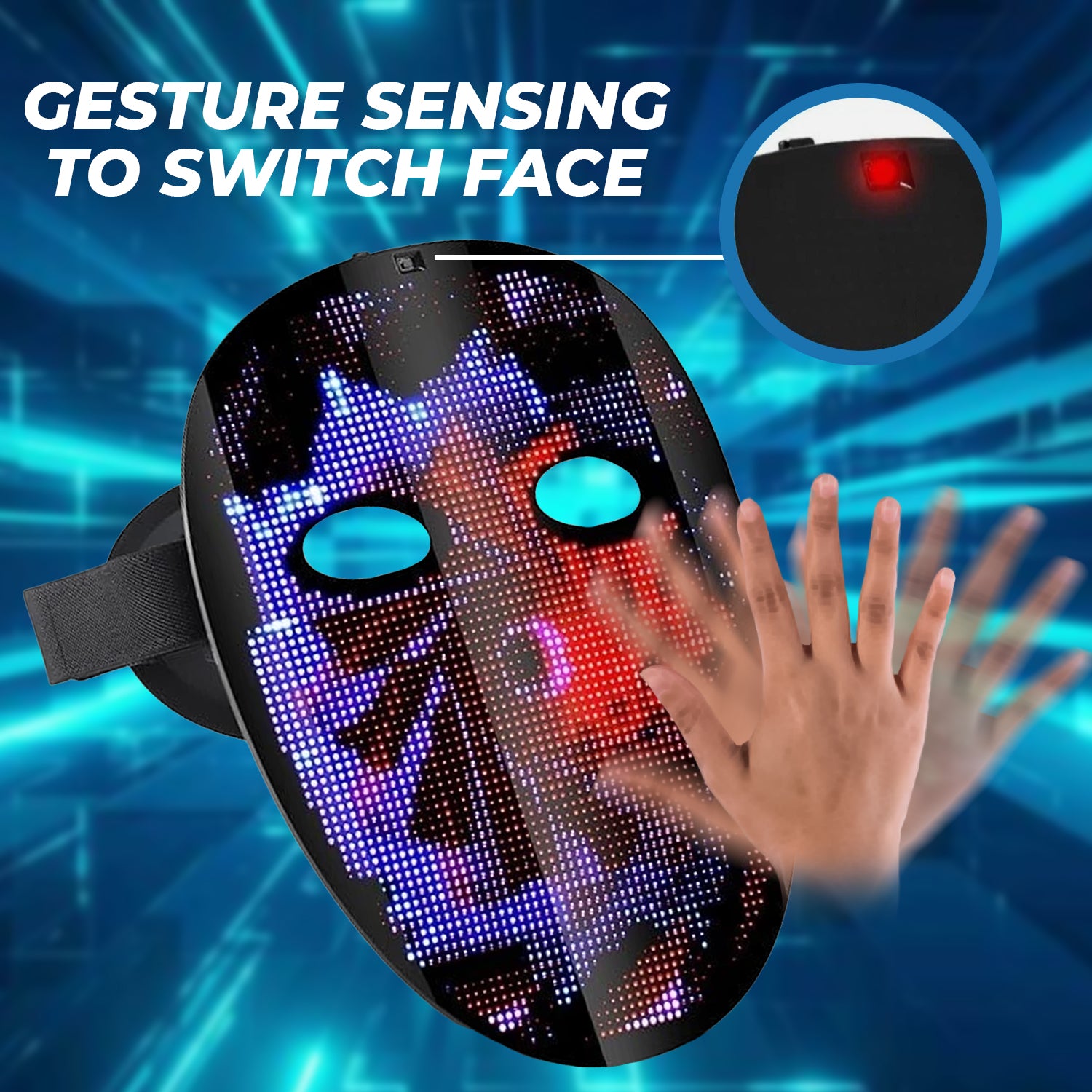 Light-up scary mask for Halloween party