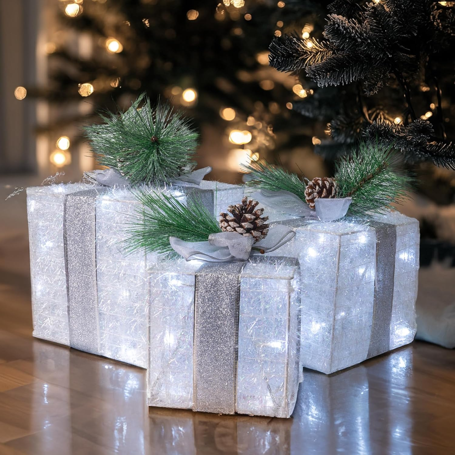 Lighted Christmas presents for under the tree