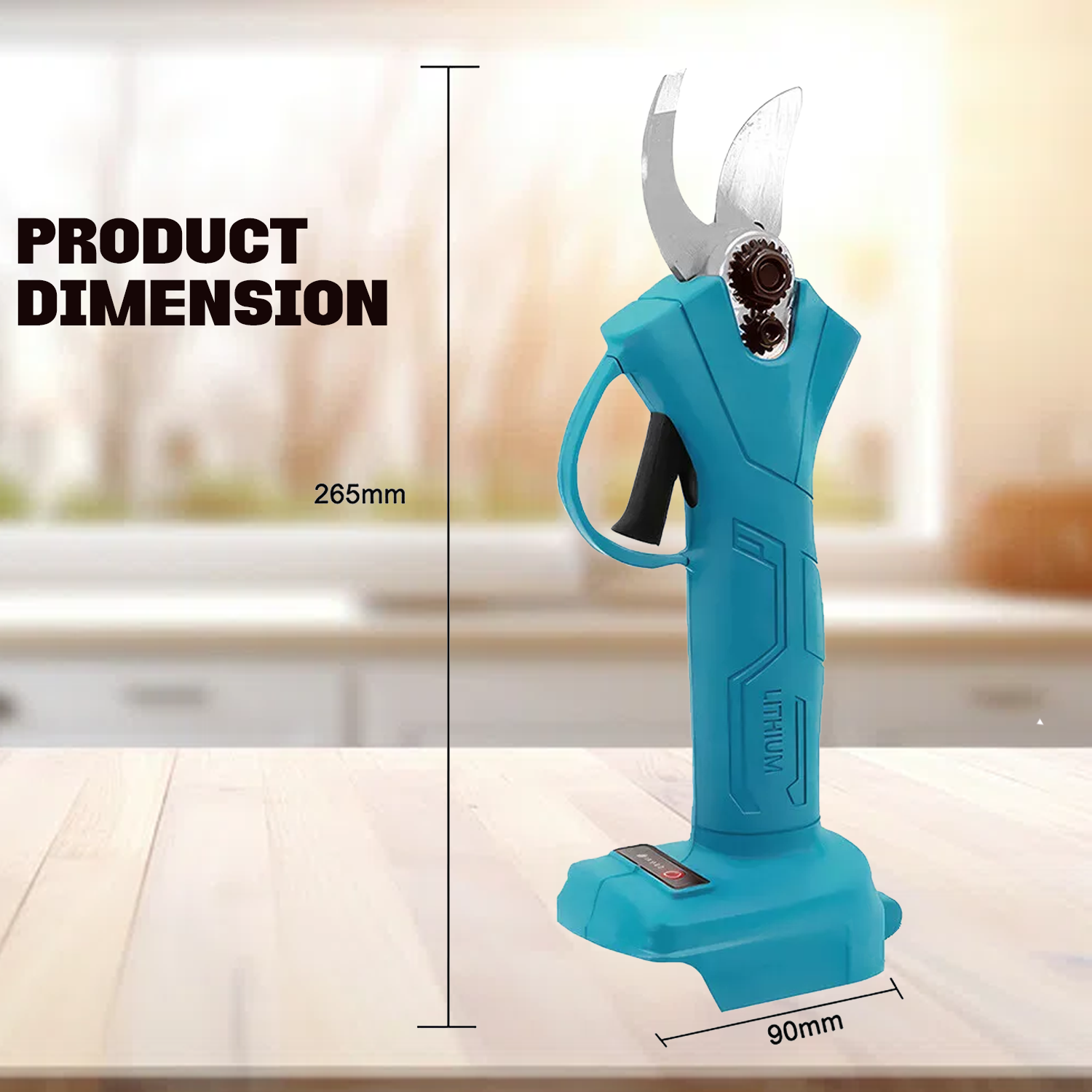 Lightweight electric shear for tree trimming