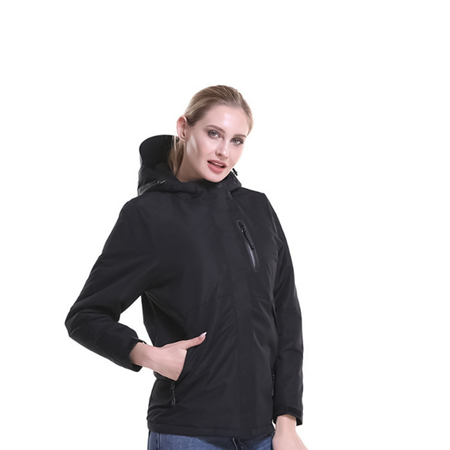 Lightweight heated jacket for women