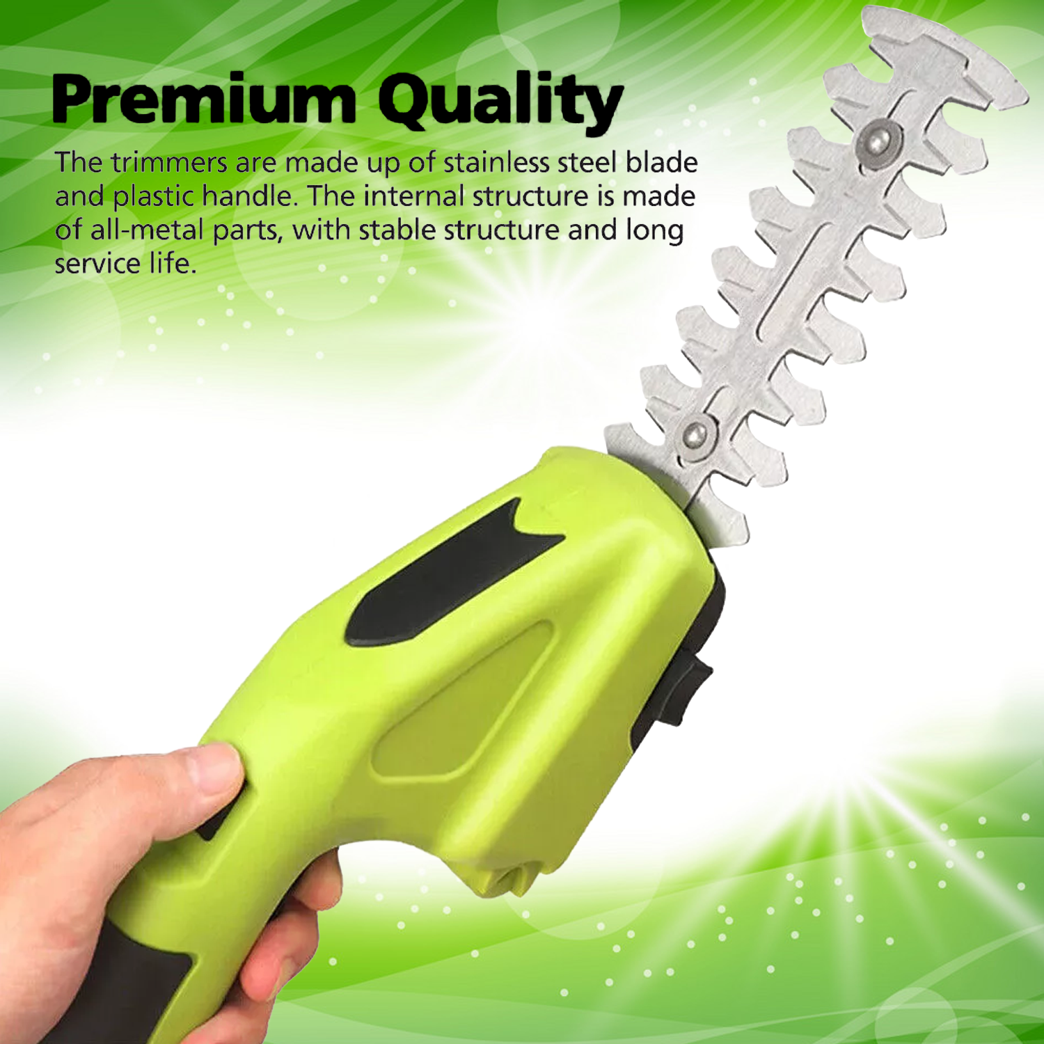 Lightweight hedge trimmer for home use