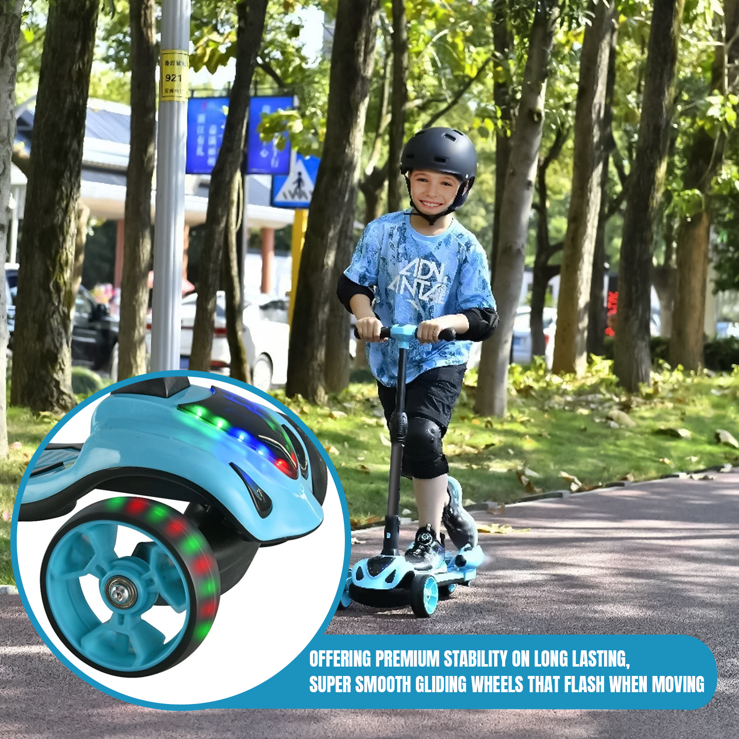 Lightweight kick scooter for ages 3+