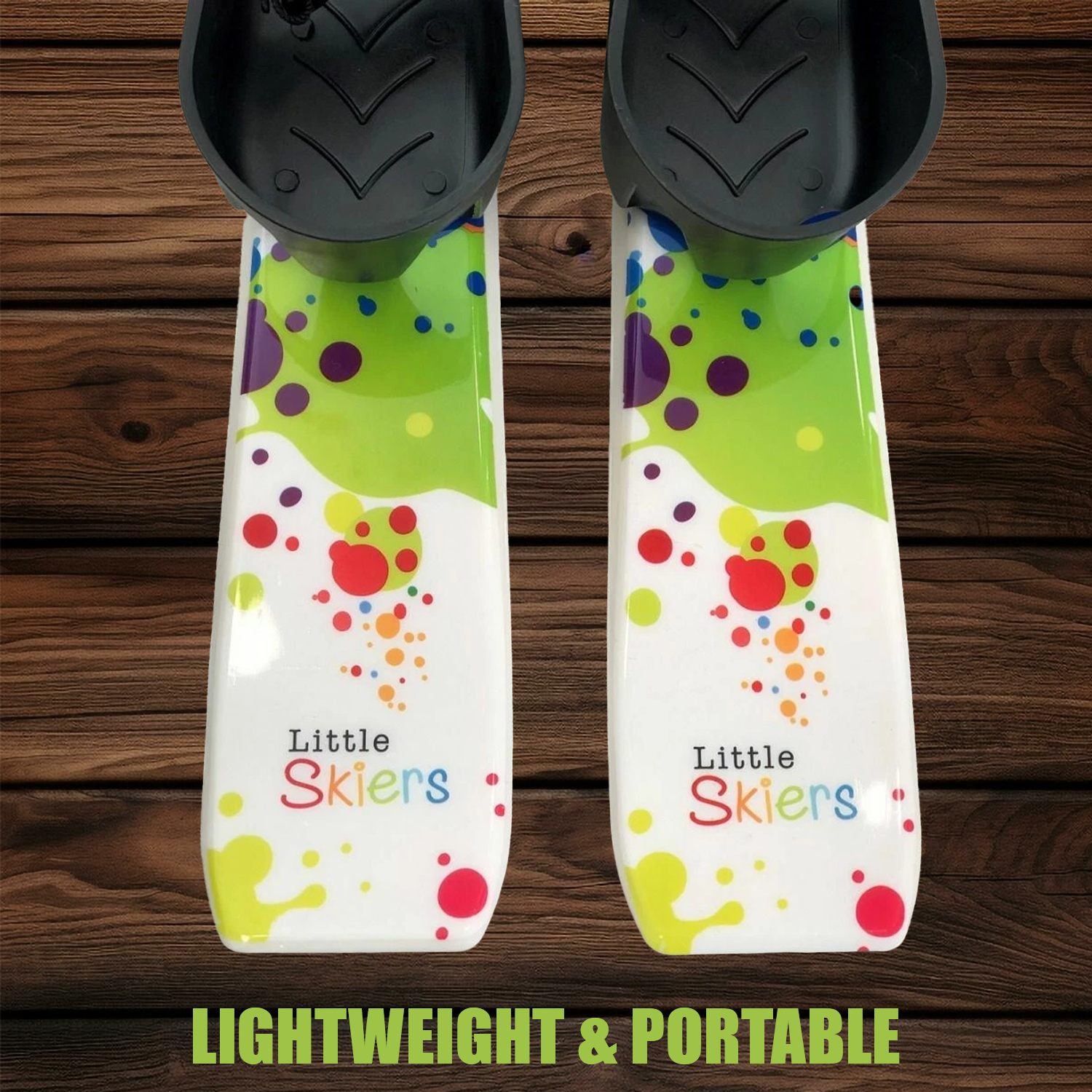 Lightweight snow skis with adjustable poles