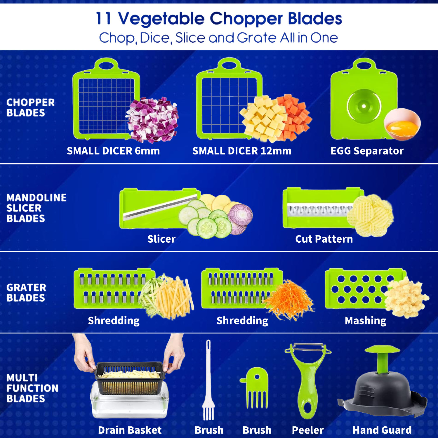 Manual vegetable food chopper for home use