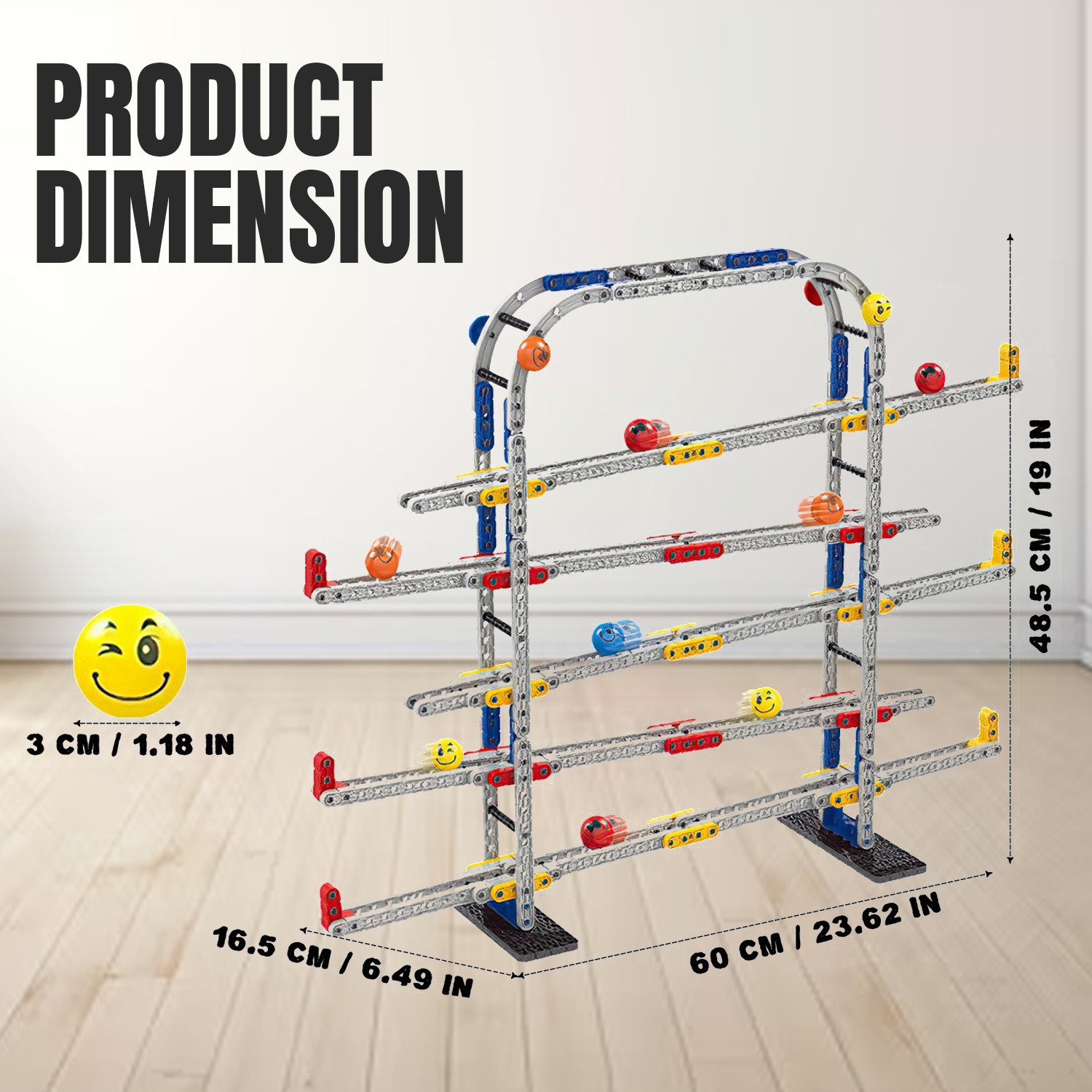Marble run race track set for kids