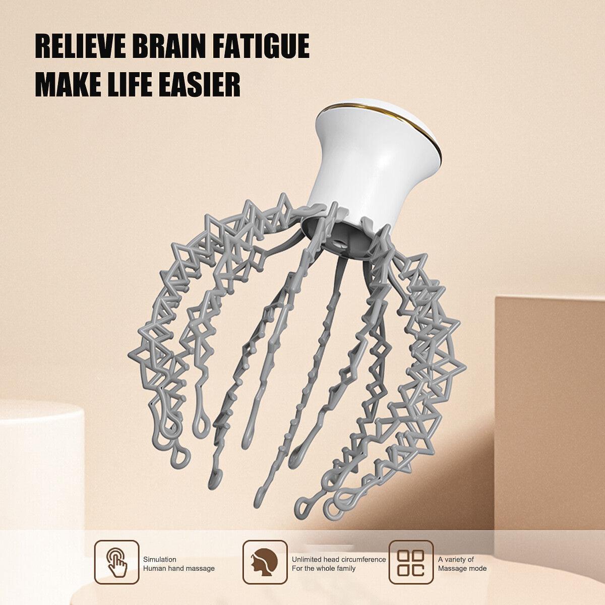 Octopus Head Massager - Electric Scalp Massager Stress Relief Relax