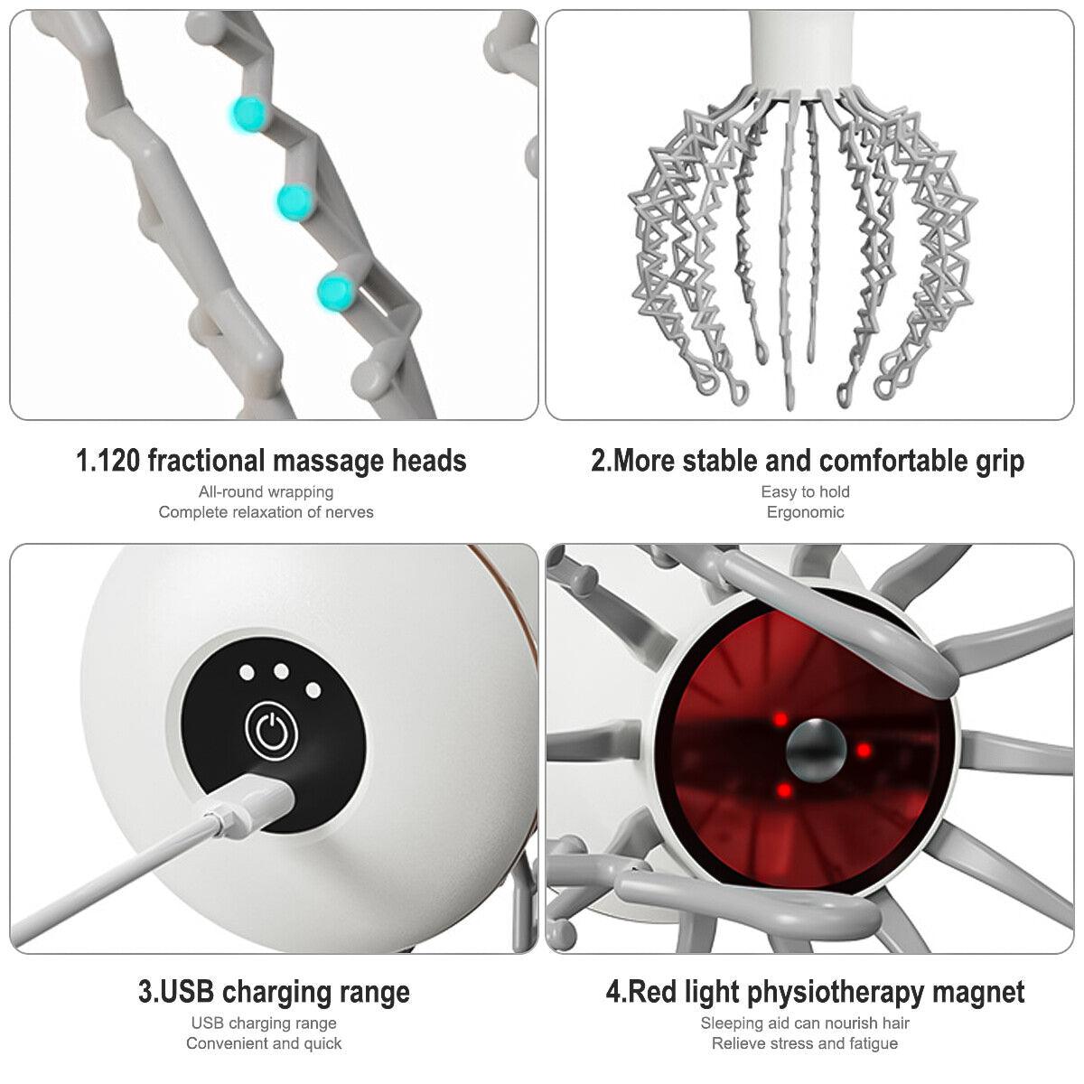 Octopus Head Massager - Electric Scalp Massager Stress Relief Relax