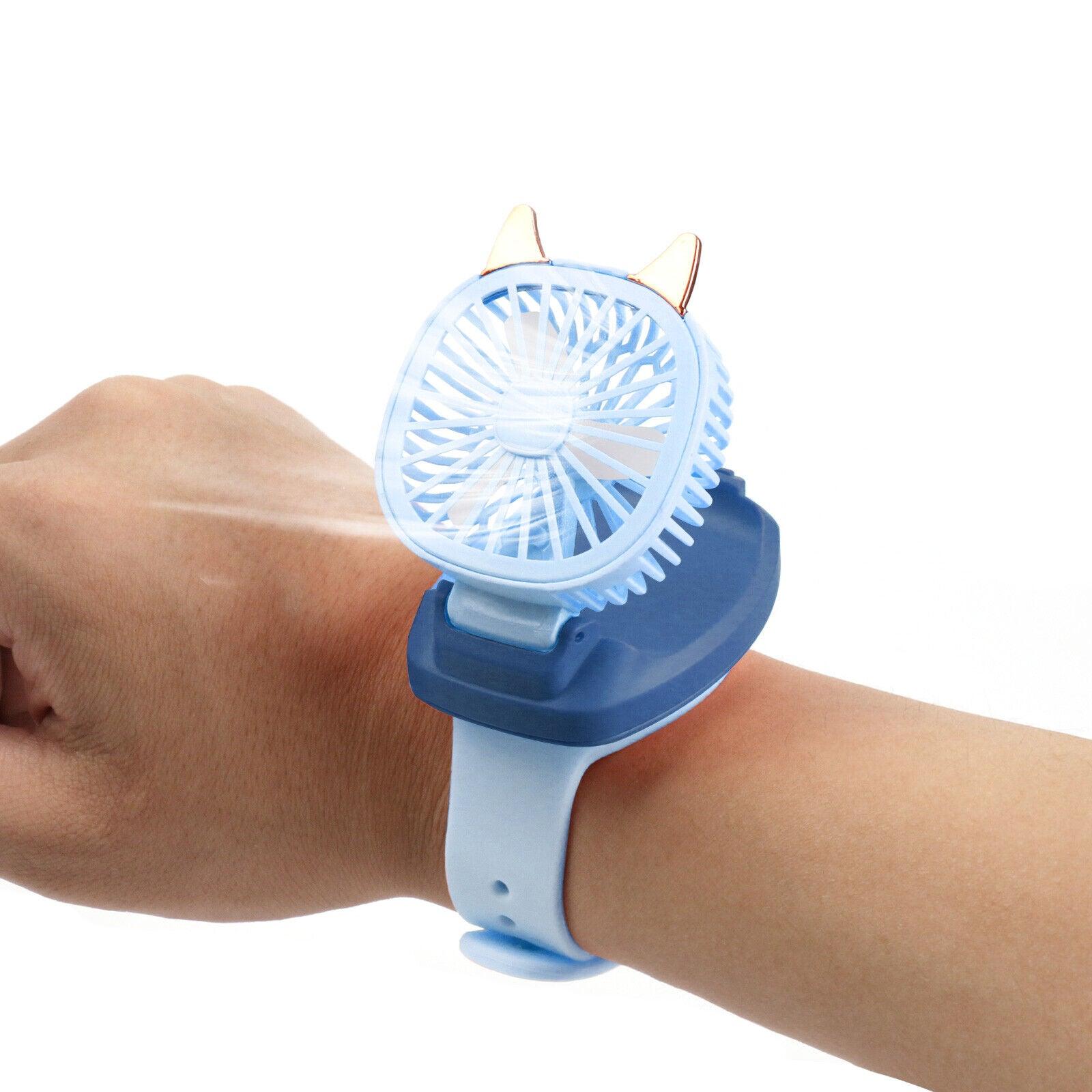 Kids Watch Fan - USB Rechargeable Mini Fans Children Portable Kids Wrist Watch Fan