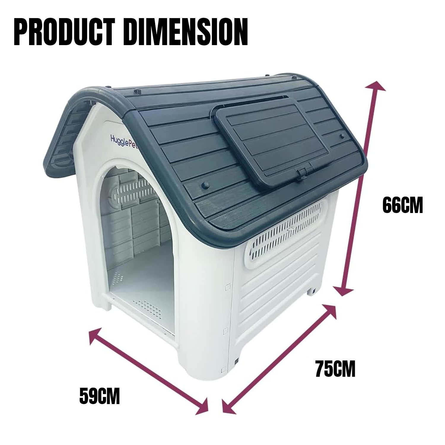 Modern design plastic dog kennel