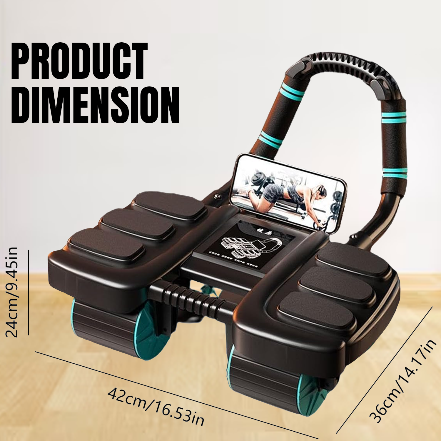 Non-slip ab roller for strength training