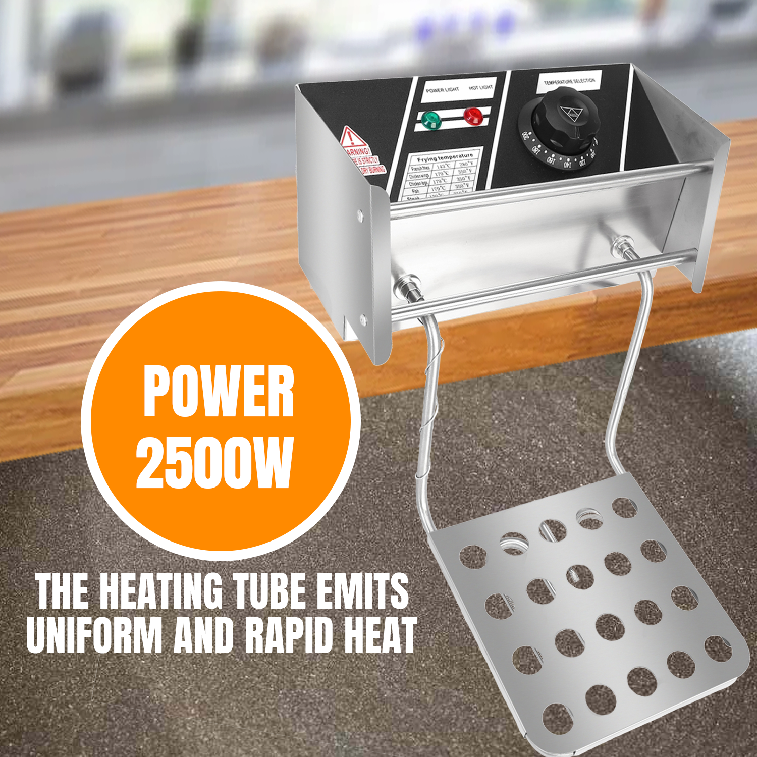 Oil fryer machine with adjustable temperature