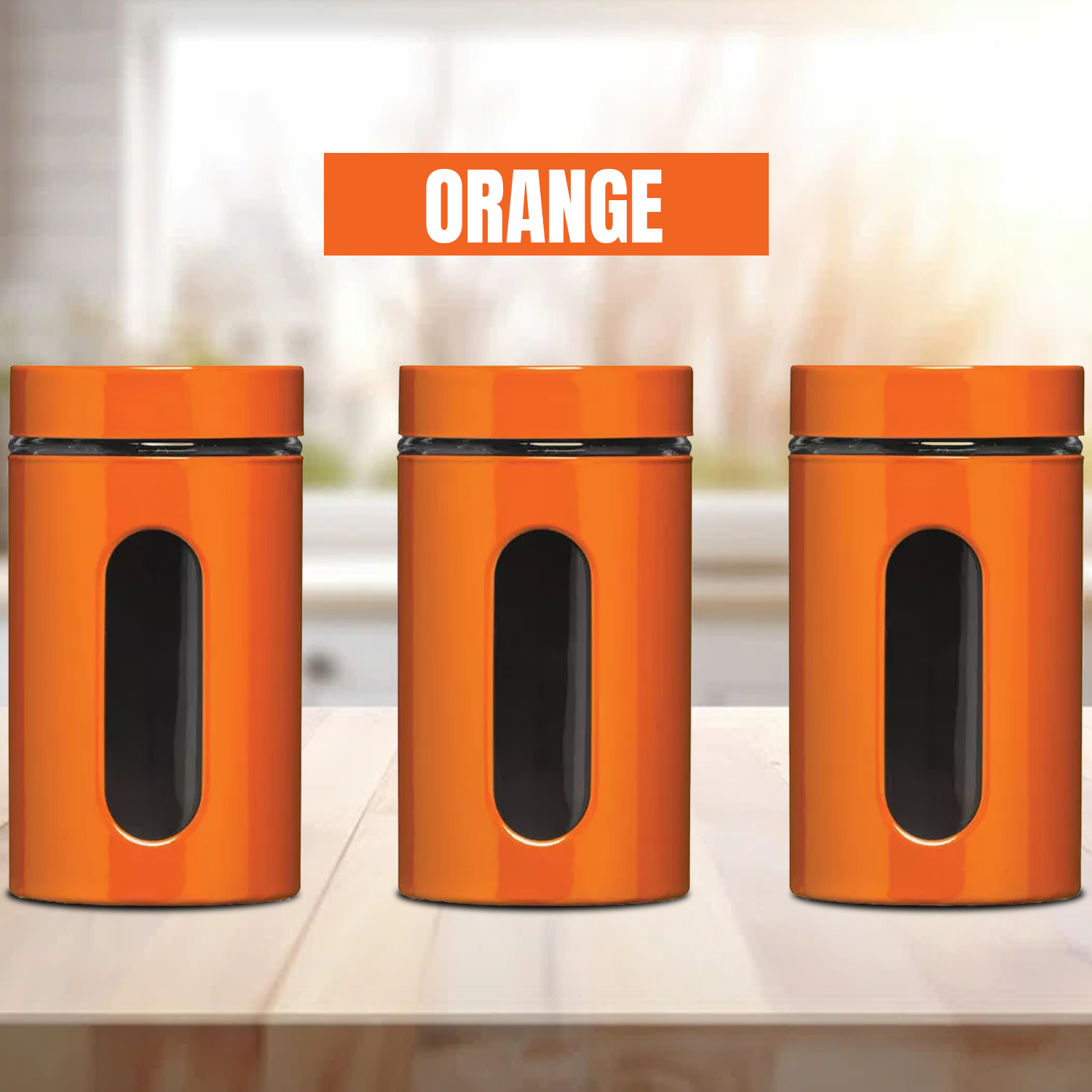 Orange kitchen container set