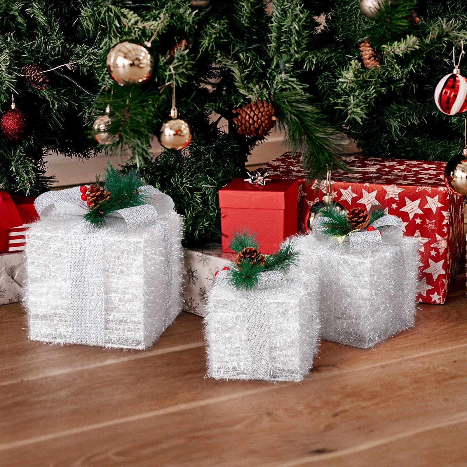 Outdoor Christmas light boxes for patio and yard