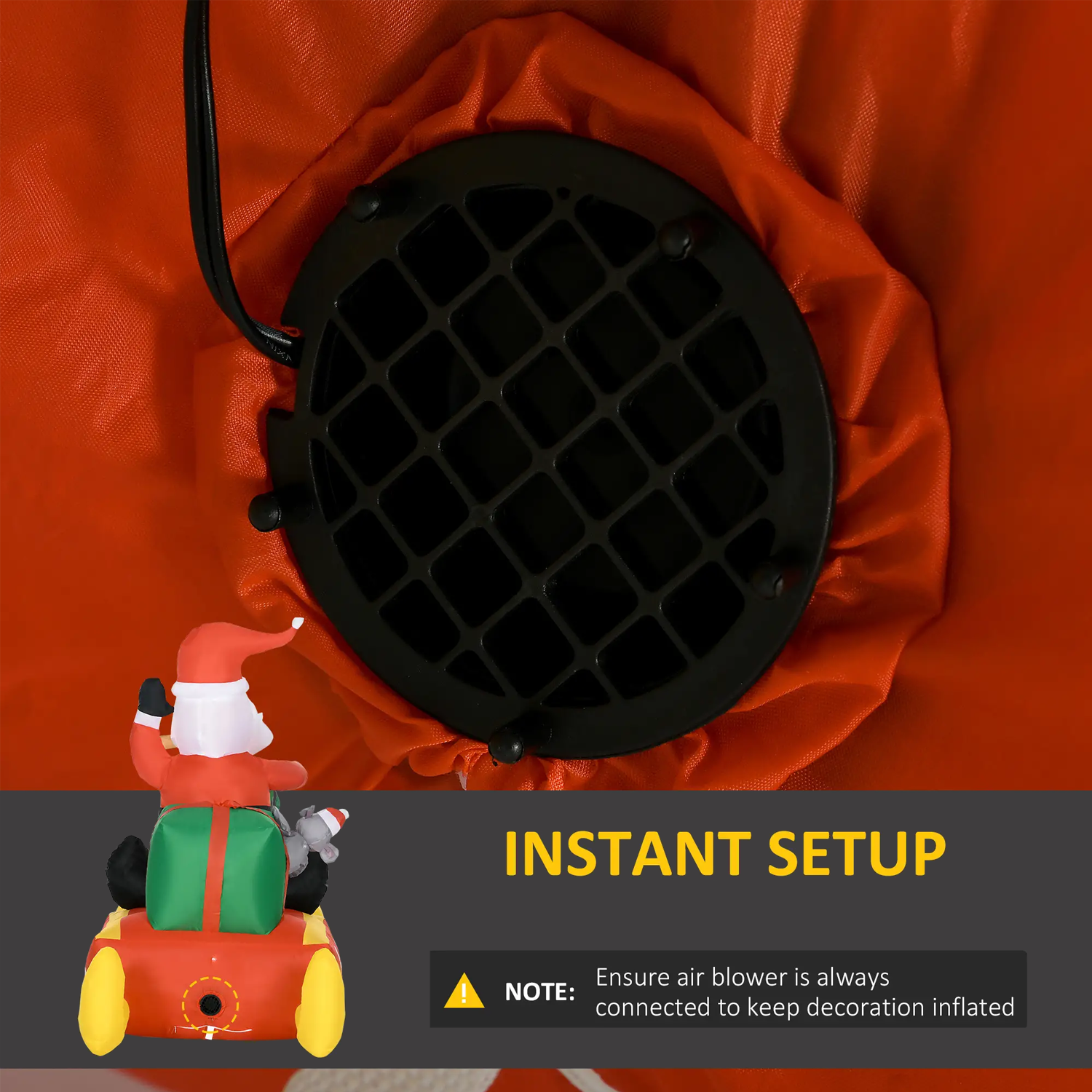 Outdoor inflatable Santa Claus for Christmas yard decoration