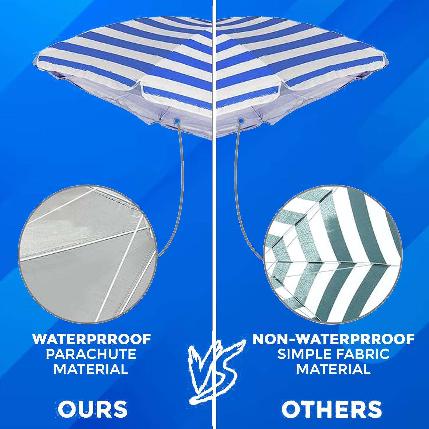 Outdoor sun umbrella for patio and garden