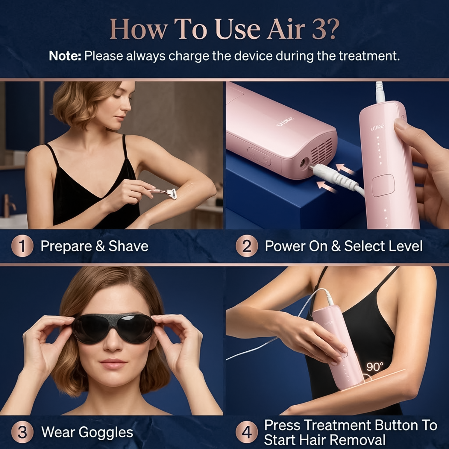 Permanent hair reduction with IPL light technology