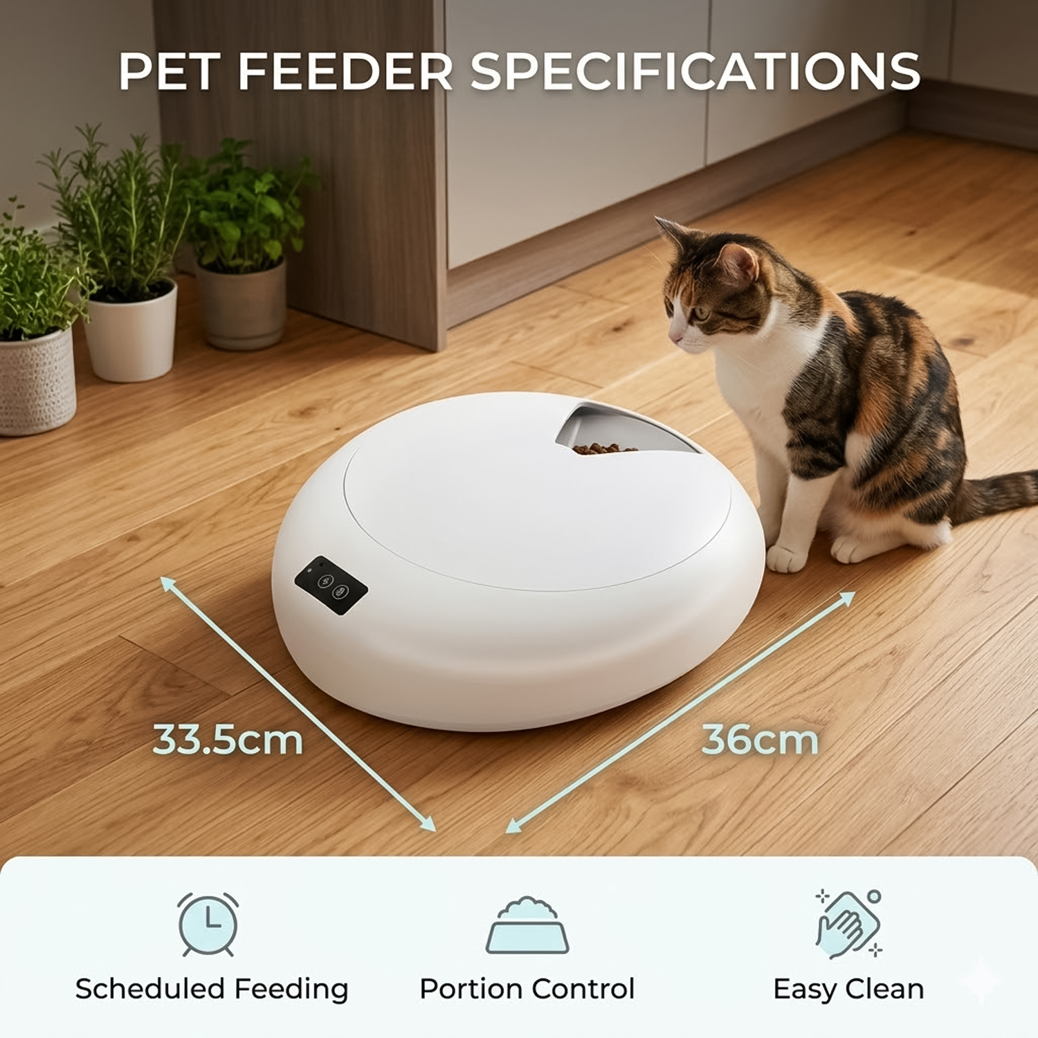 Timed Pet Feeder – Automatic & Scheduled Meal Dispenser for Healthy Pet Feeding