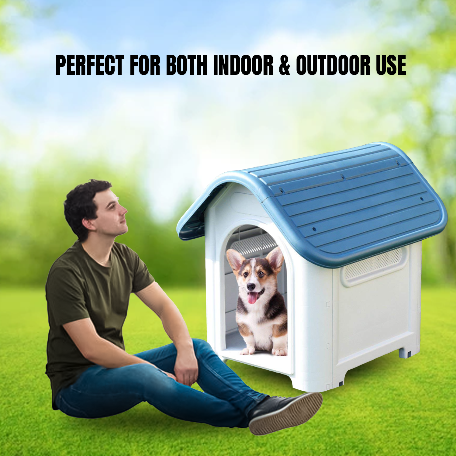 Plastic pet house for all seasons