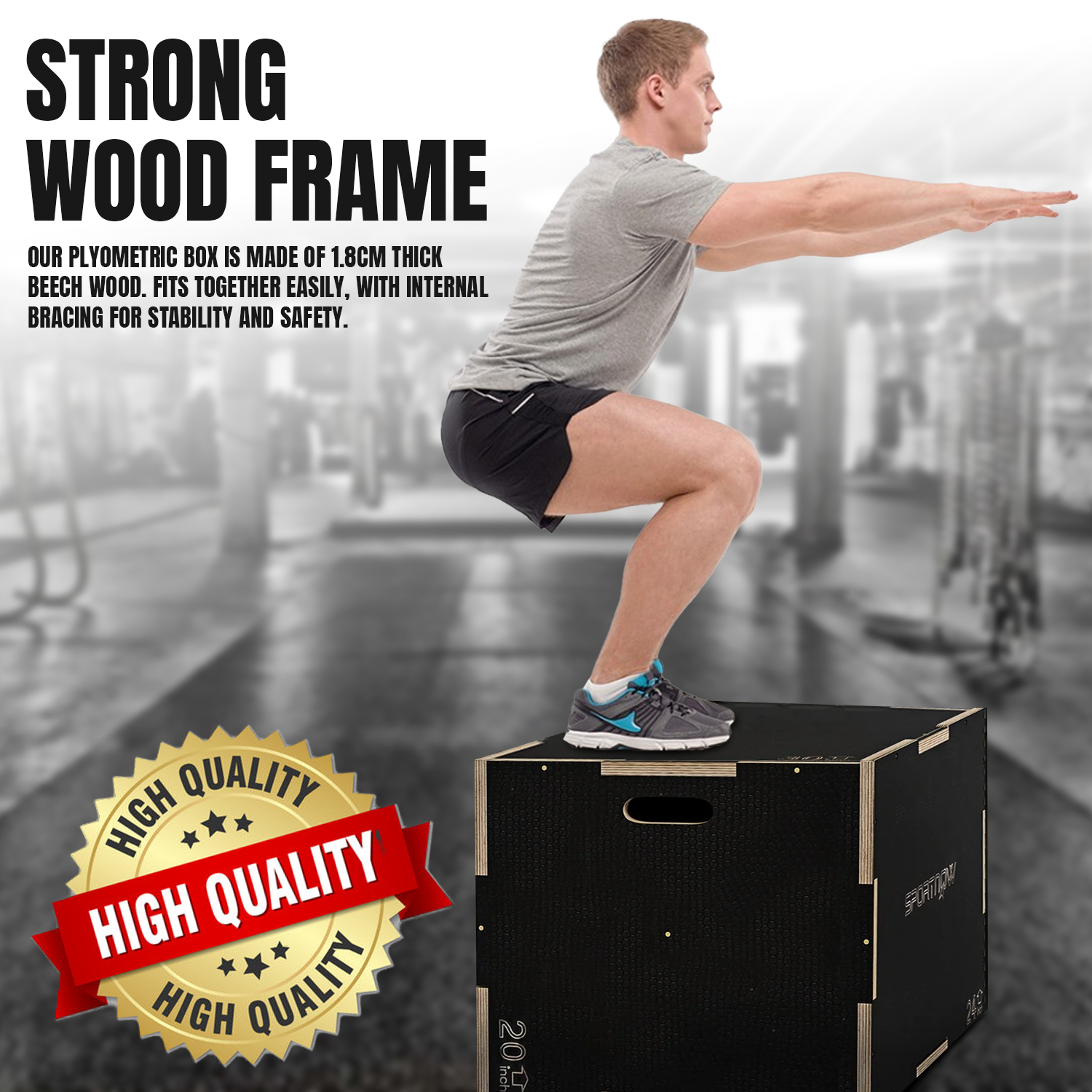 Plyometrics jump box for explosive training