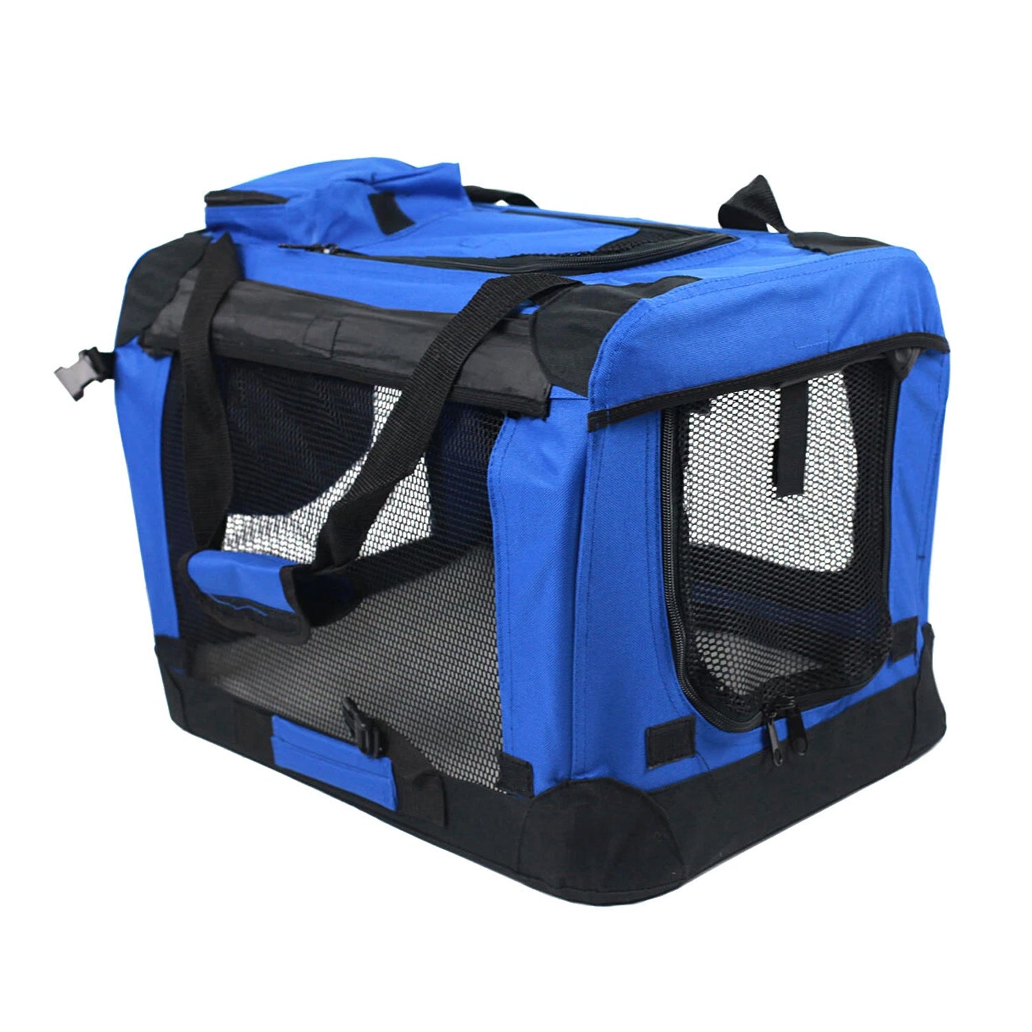 Portable pet crate for travel and transport