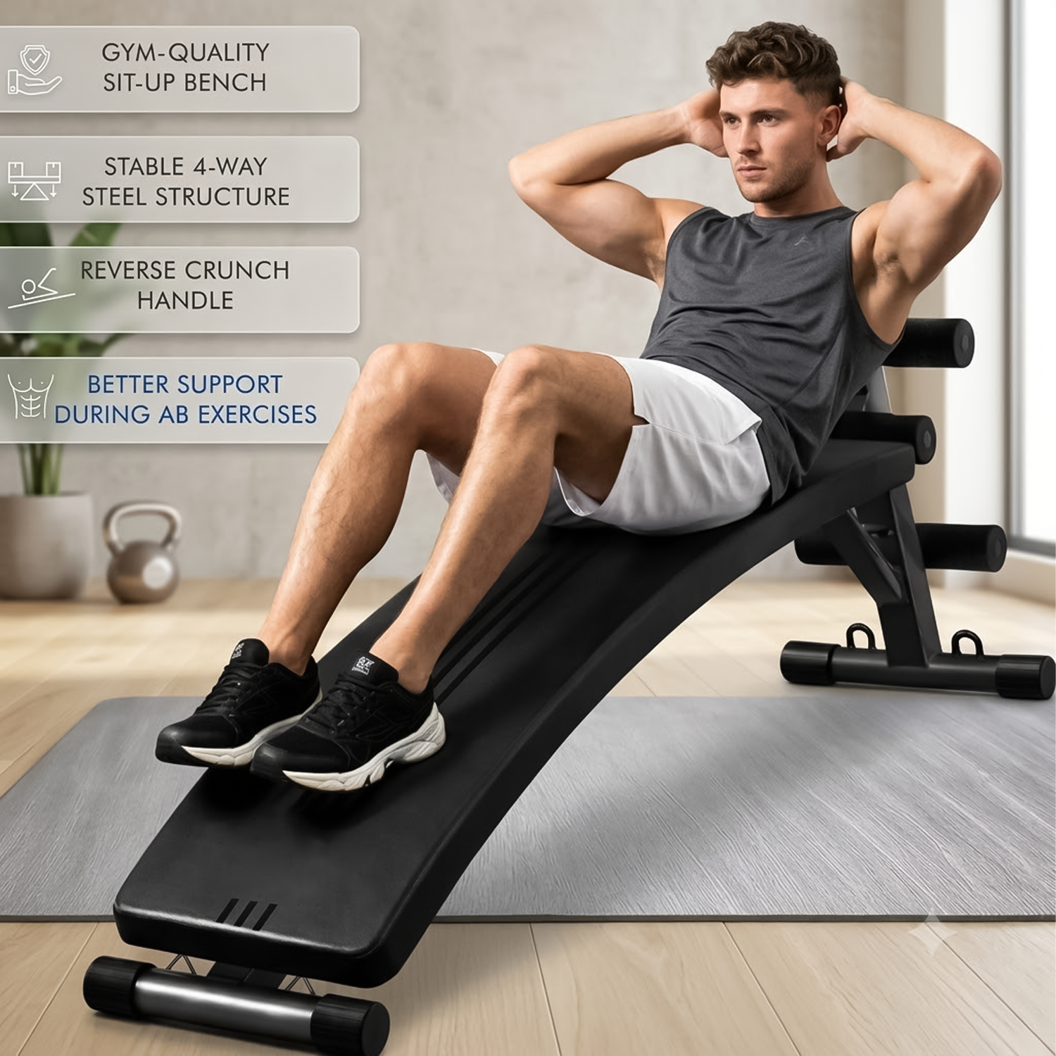 Professional adjustable exercise bench for full body workouts