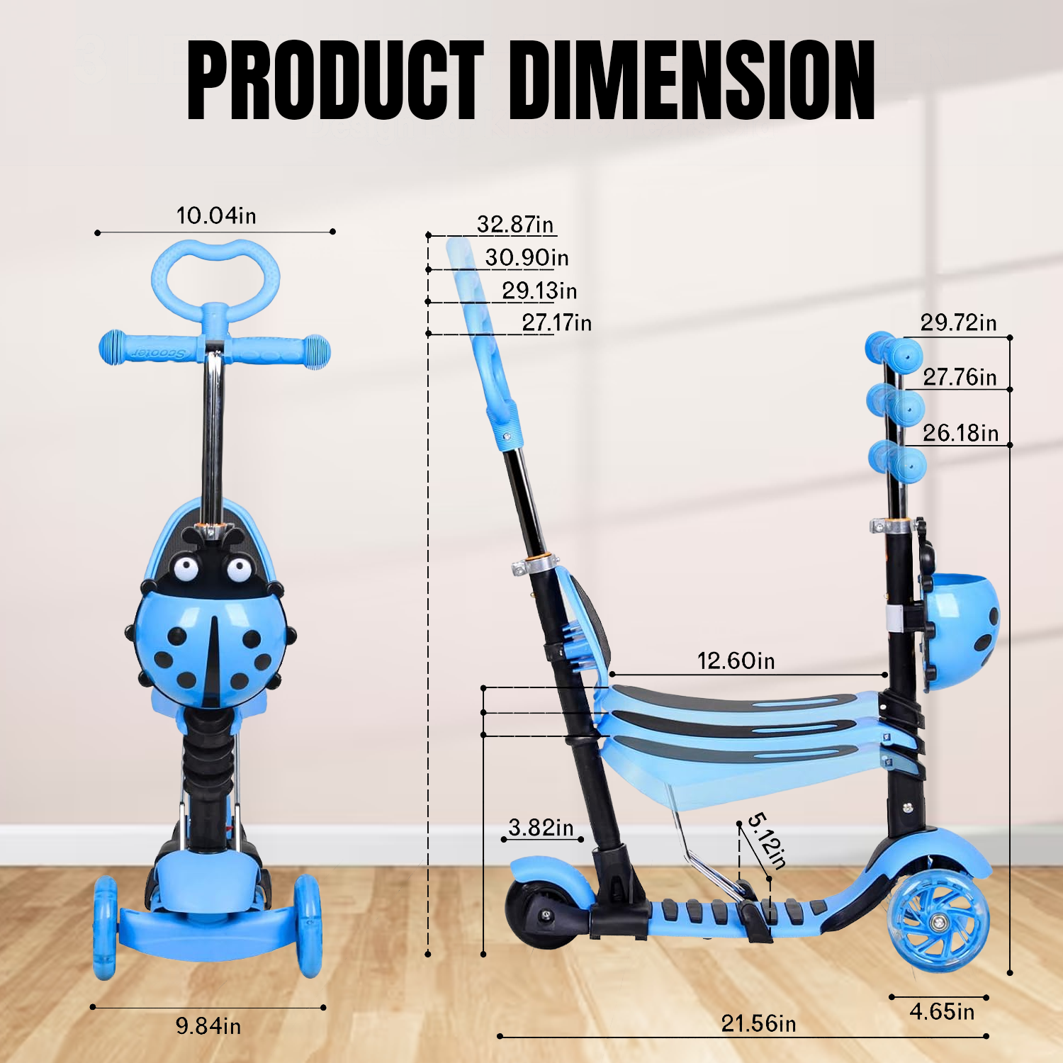 Push scooter for boys and girls ages 3+