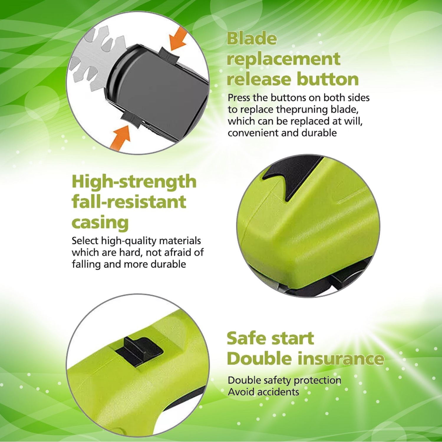 Quiet garden trimmer for residential use