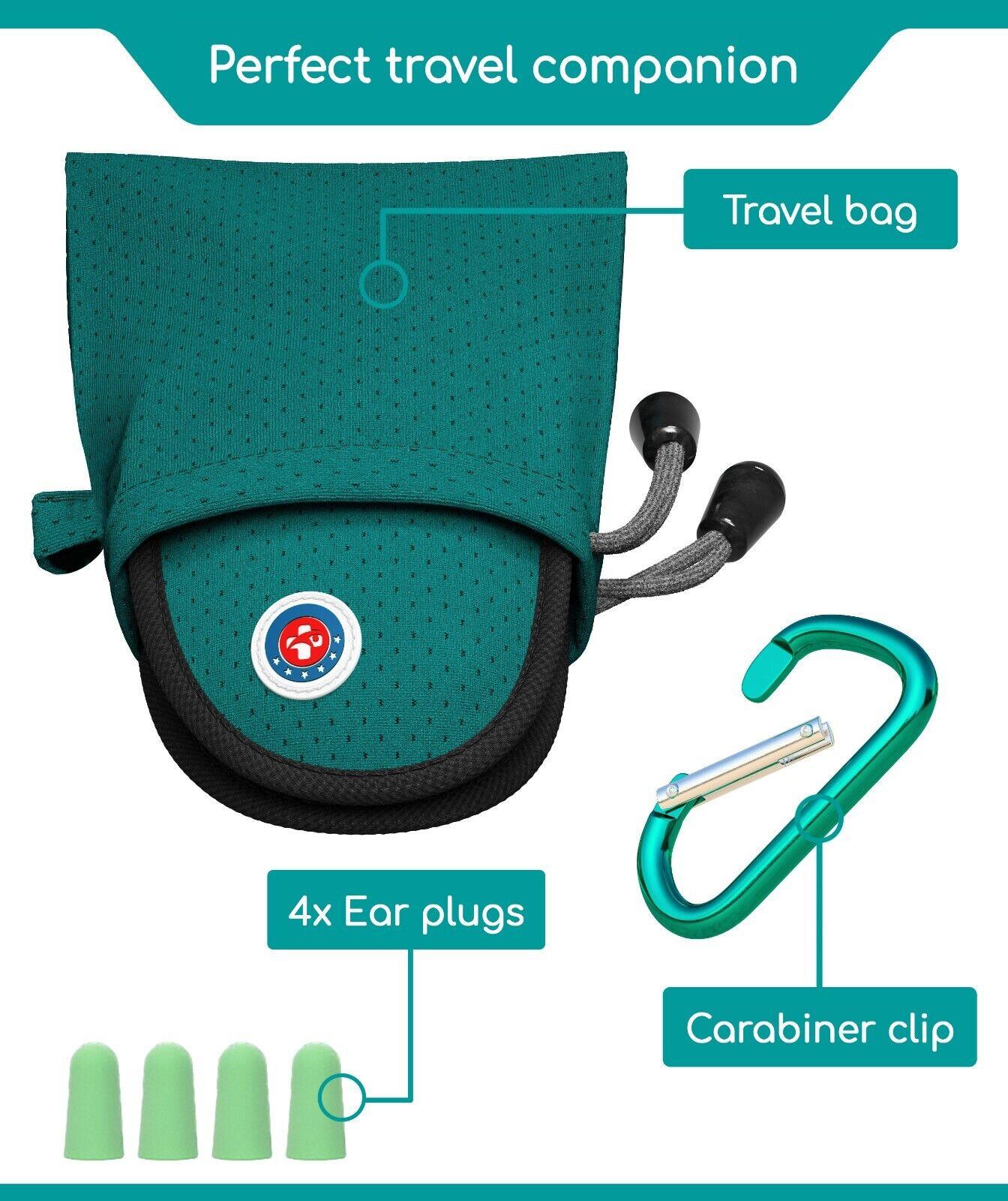 Sleeping Eye Mask - 3D Blackout, Ear Plugs, Clip, Bag