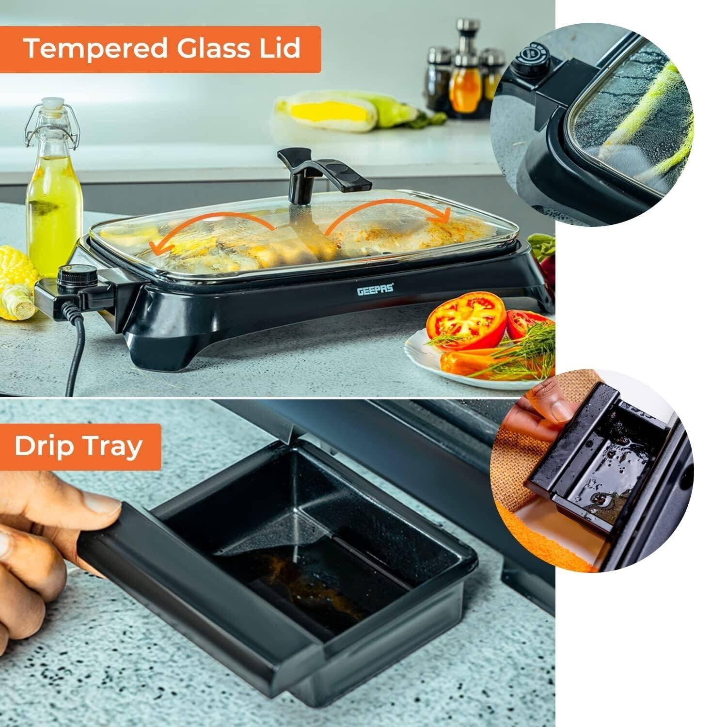 Smokeless electric BBQ grill