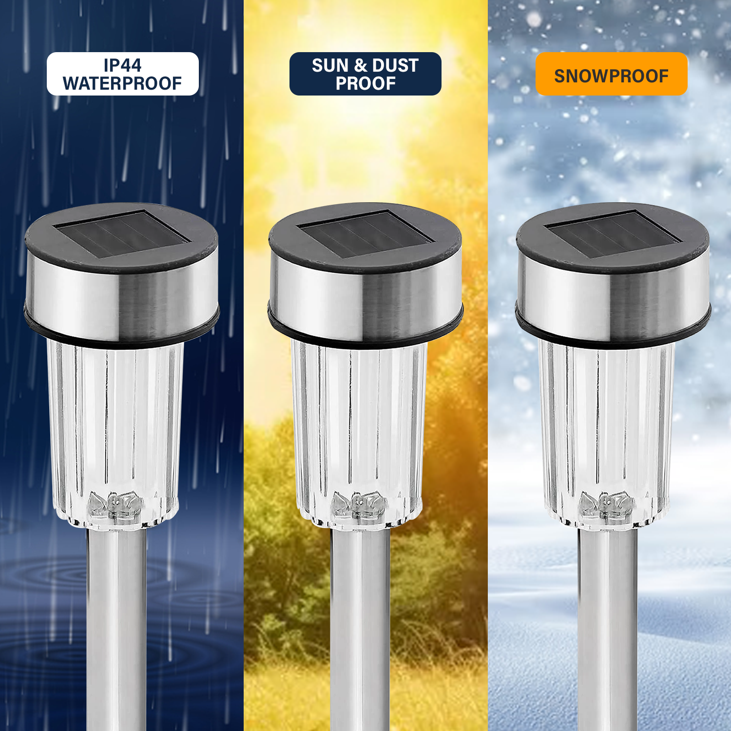 Solar powered garden stake lights for outdoor decor