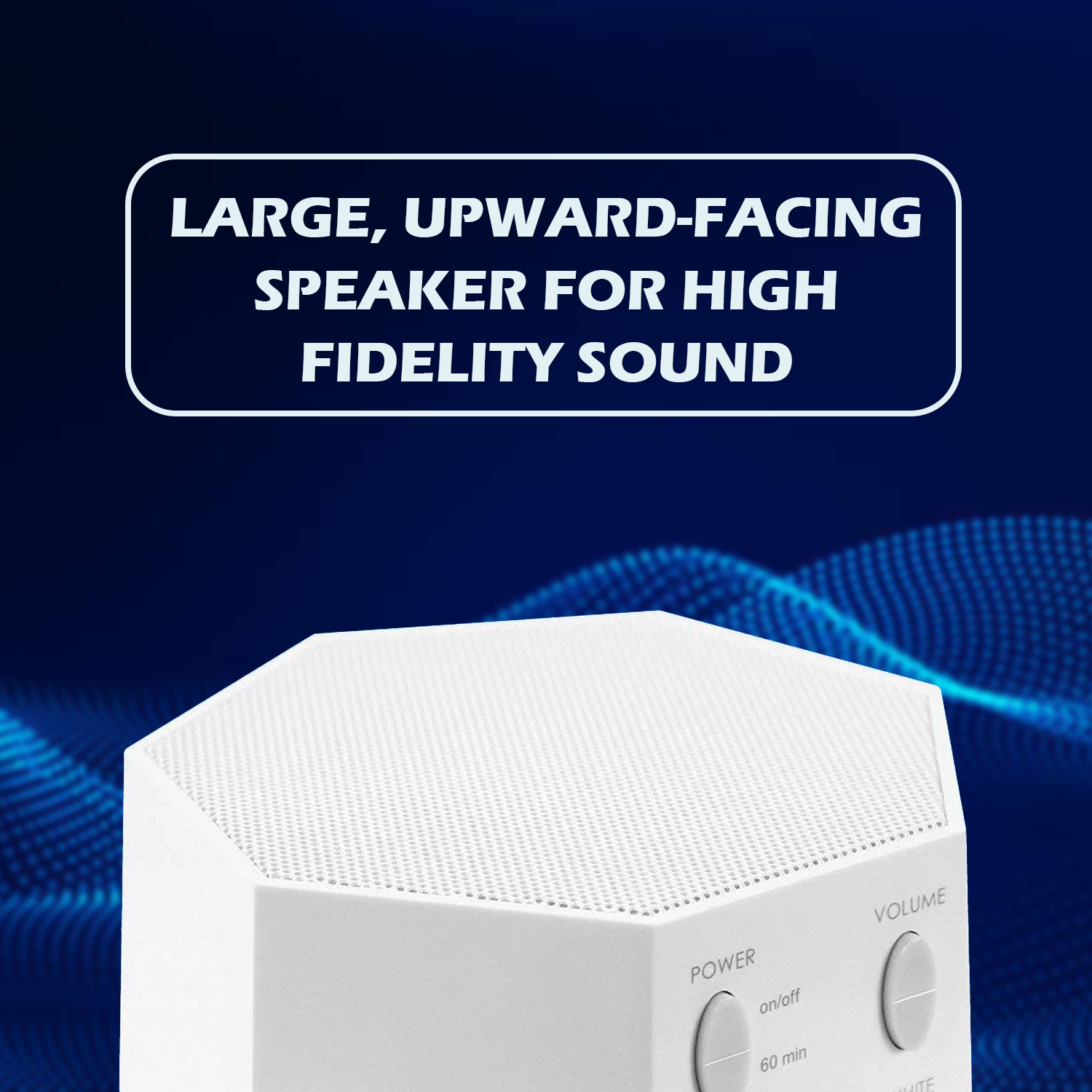 Sound machine with nature and fan sounds