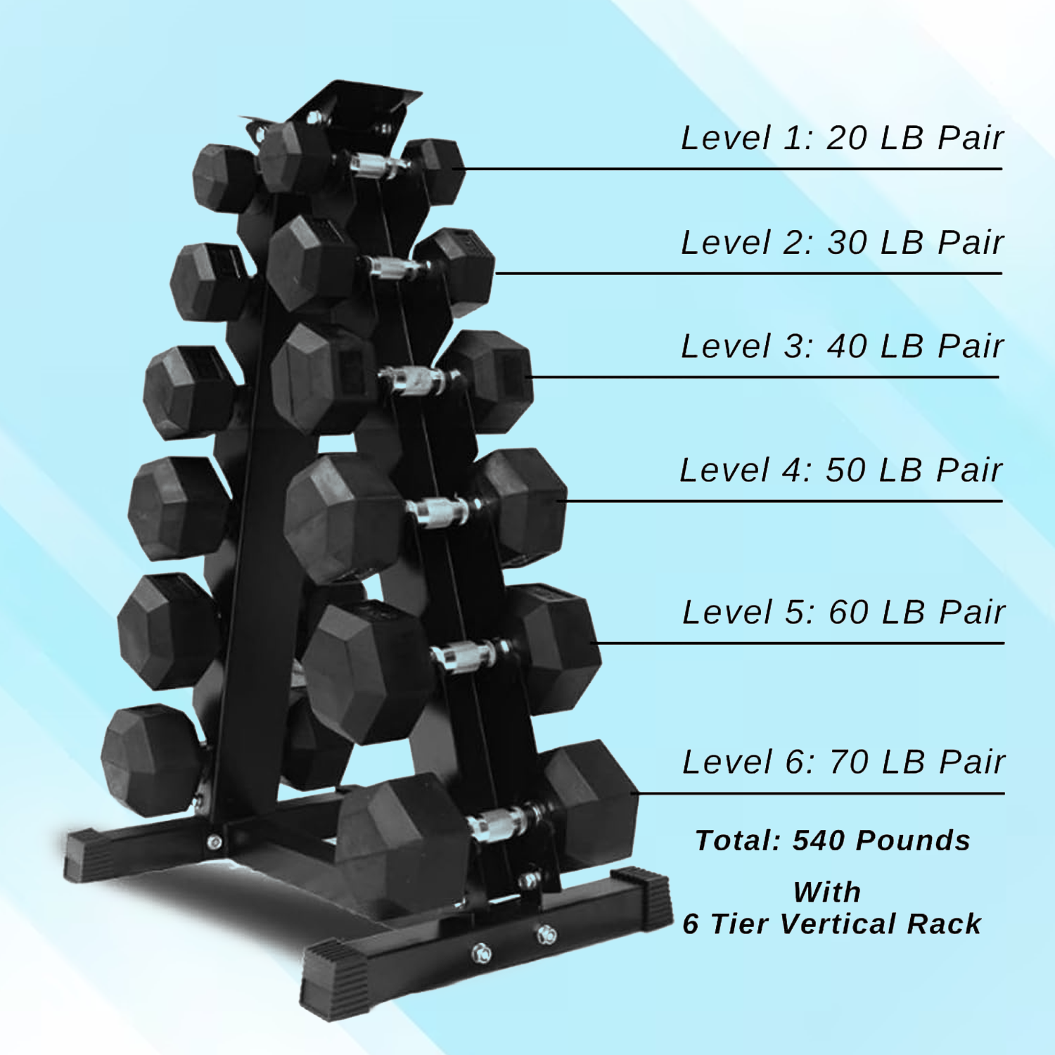 Space-saving gym equipment storage rack