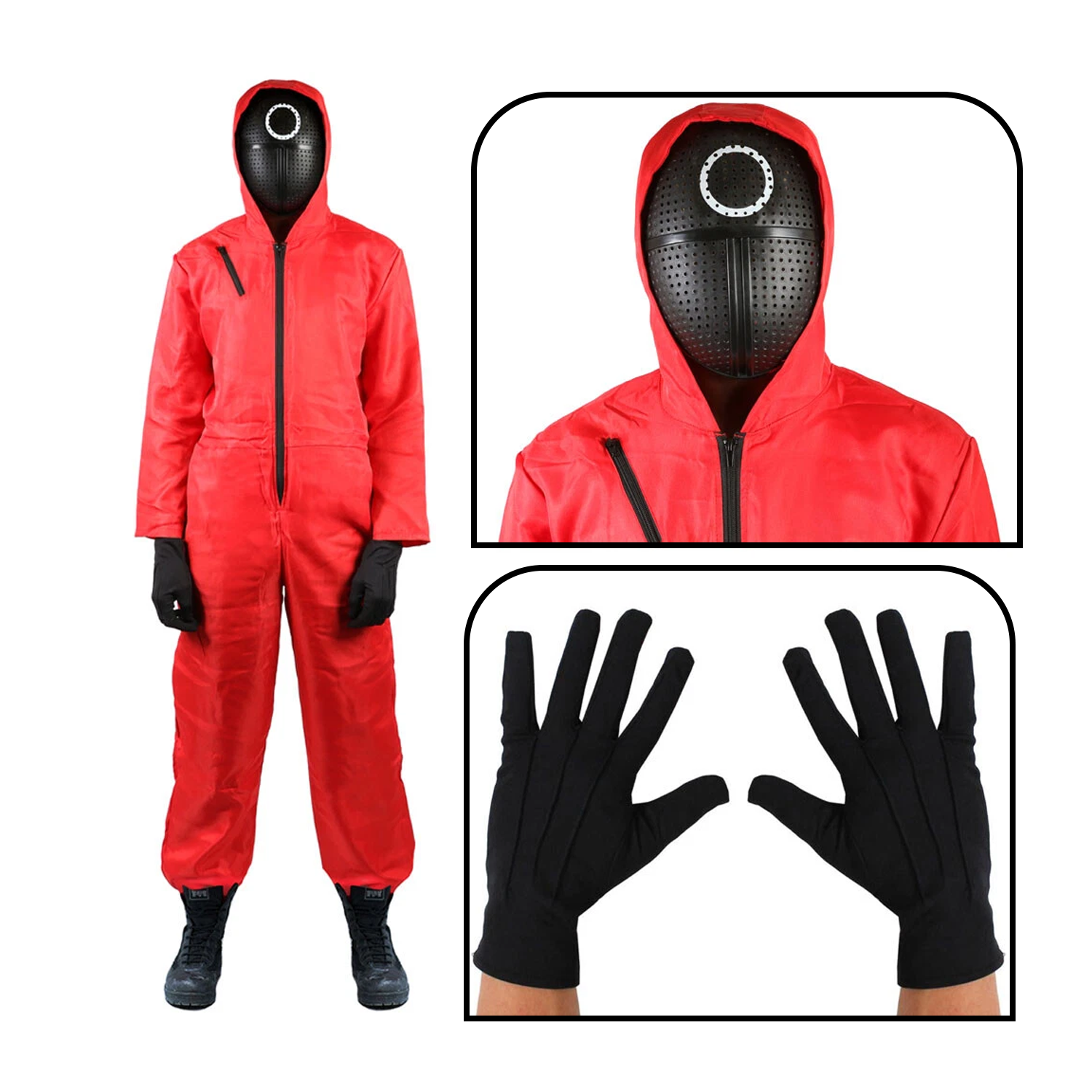 Squid Game mask and jumpsuit Halloween costume