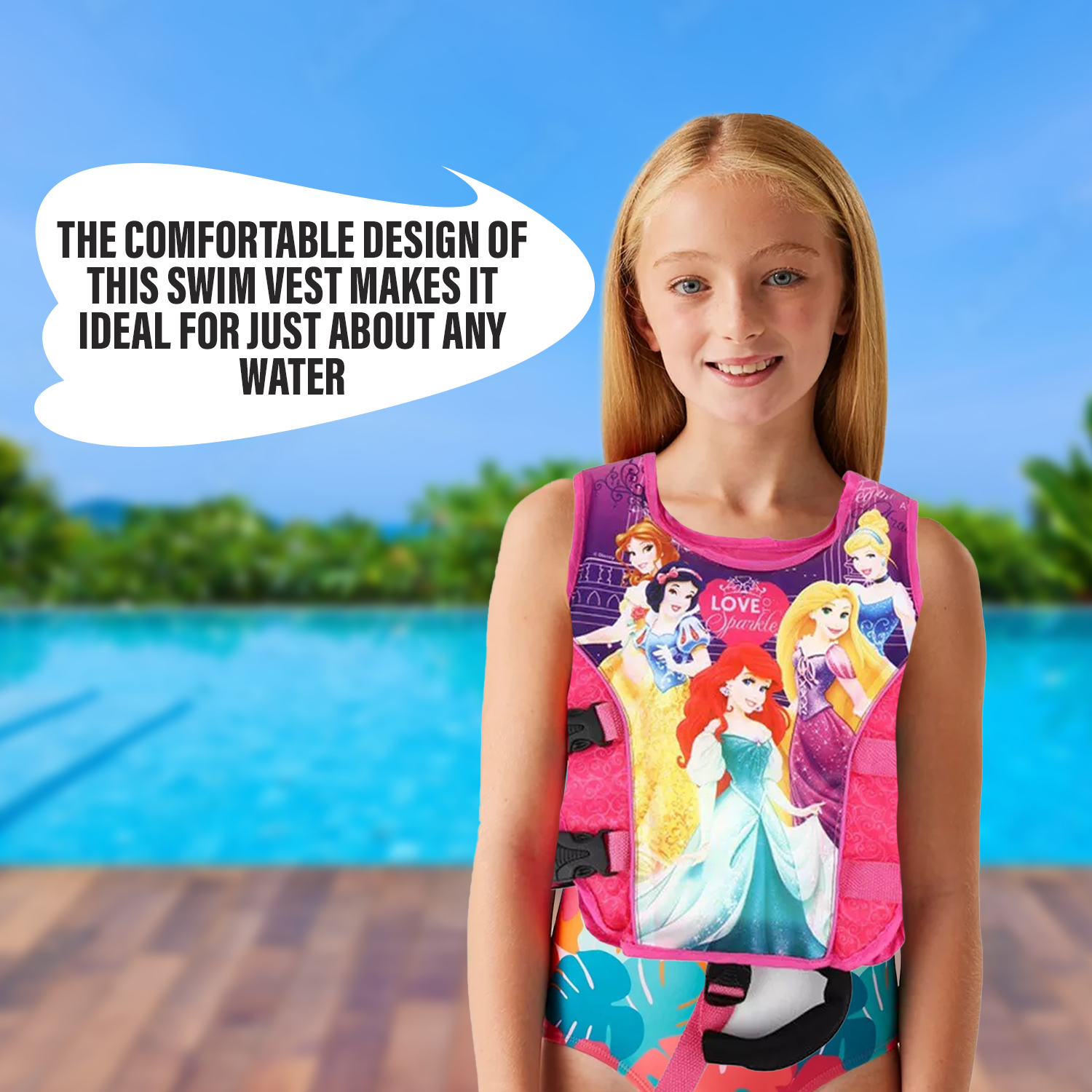 Swimming float vest for kids and toddlers
