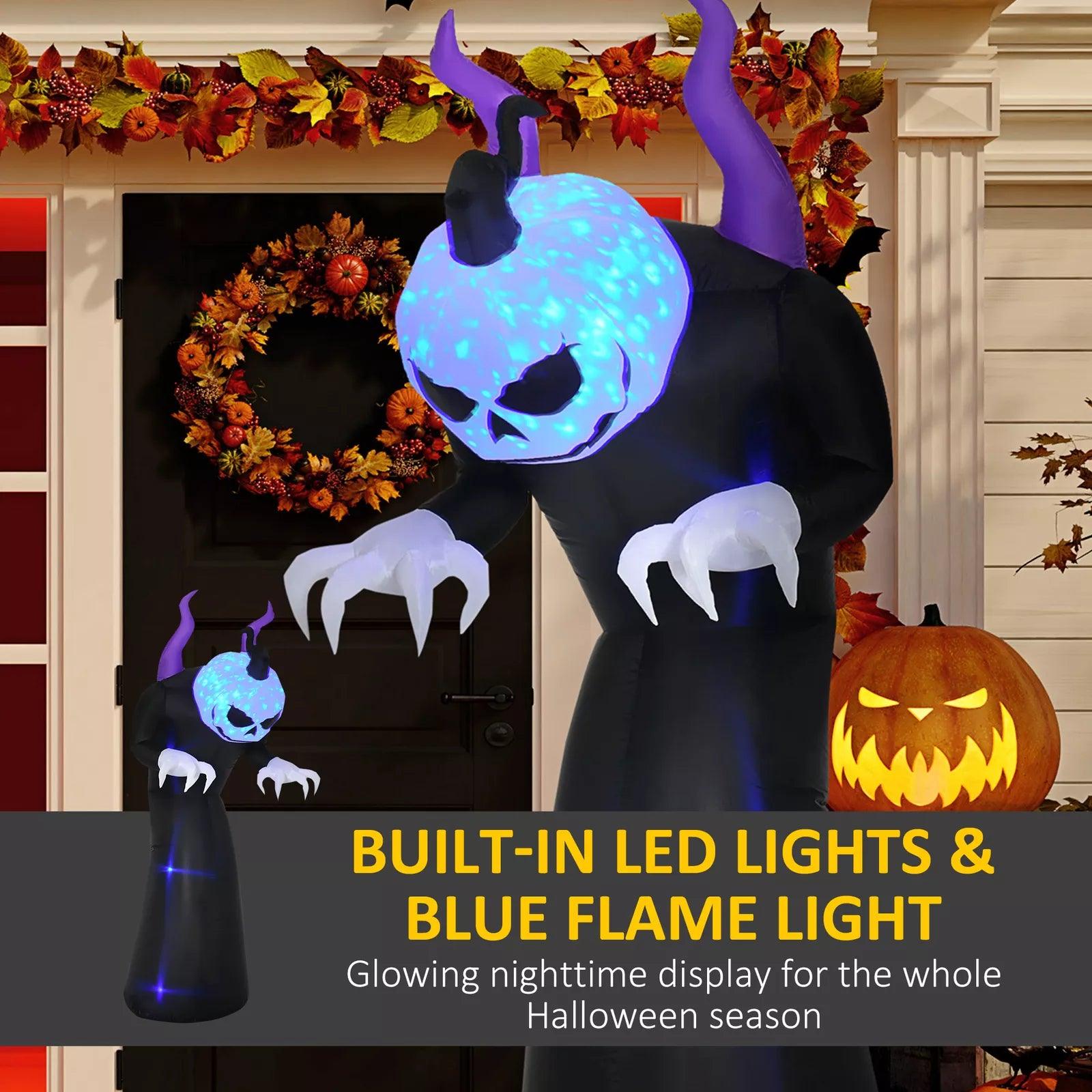 Tall Inflatable Pumpkin Ghost