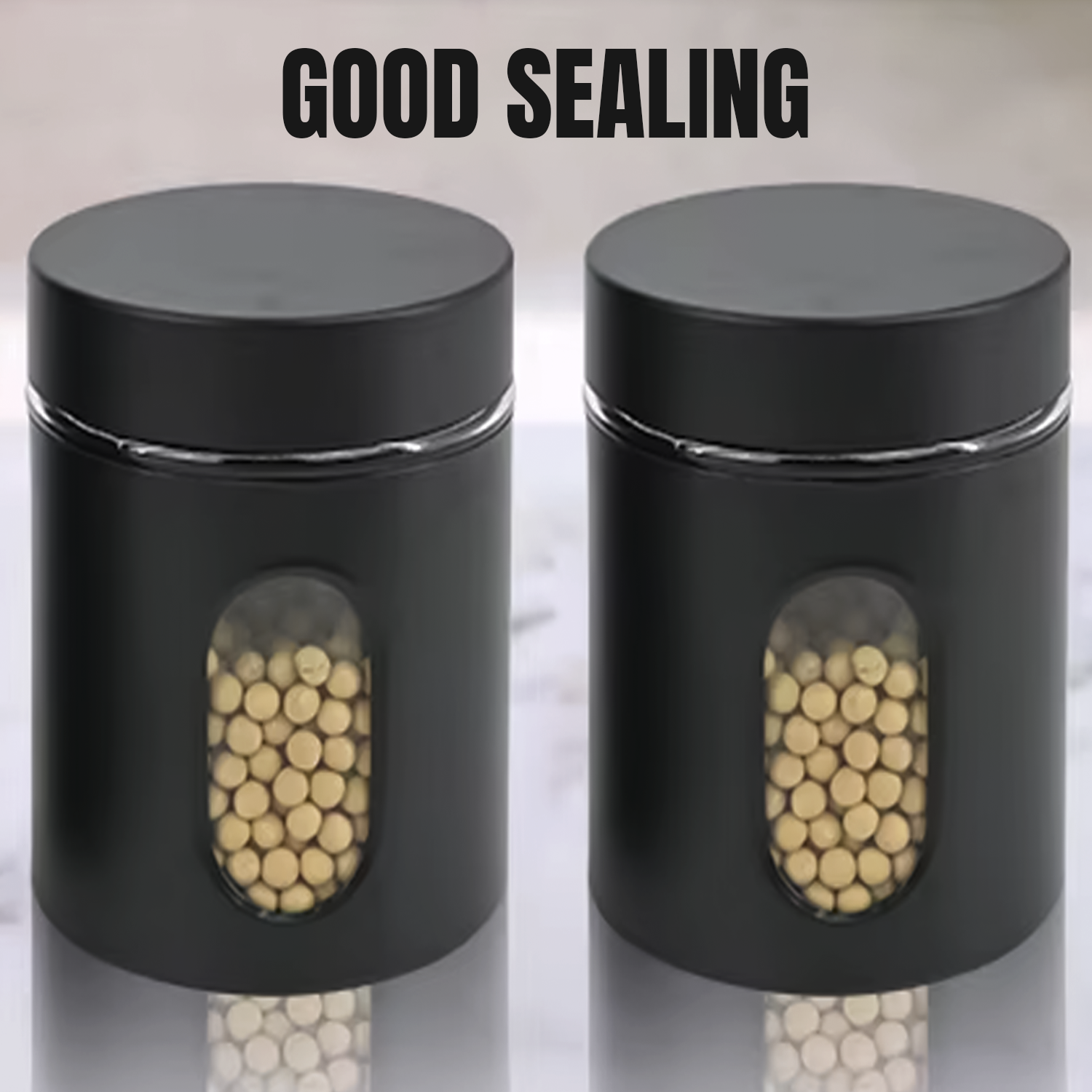 Tea coffee sugar jar set for kitchen storage