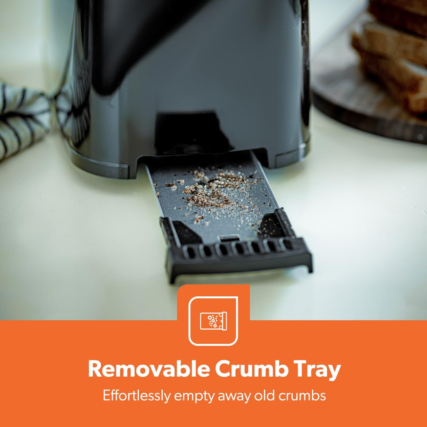 Toaster with Crumb Tray